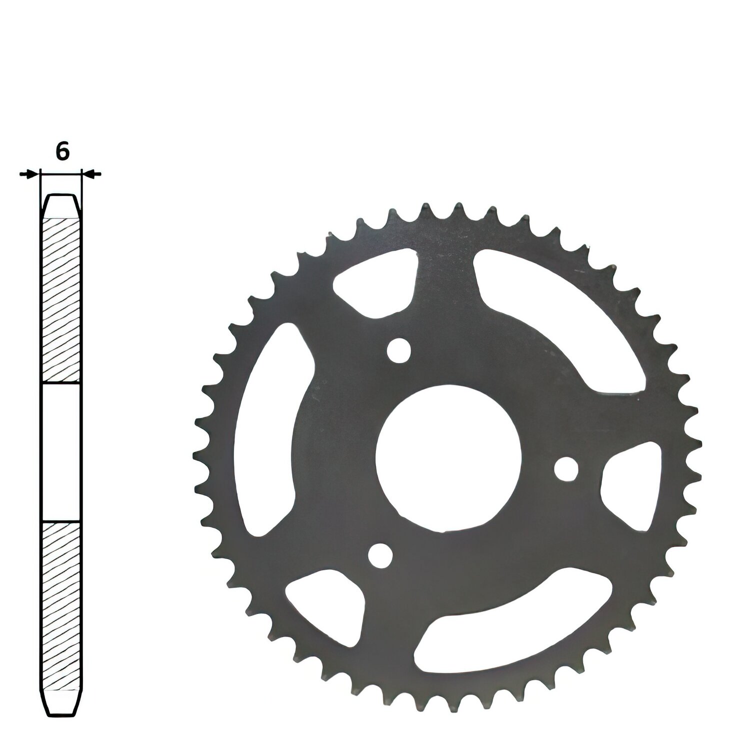 Image of Kettenrad IGM Rieju RS2 Matrix 55mm 3 Loch 46 Zähne