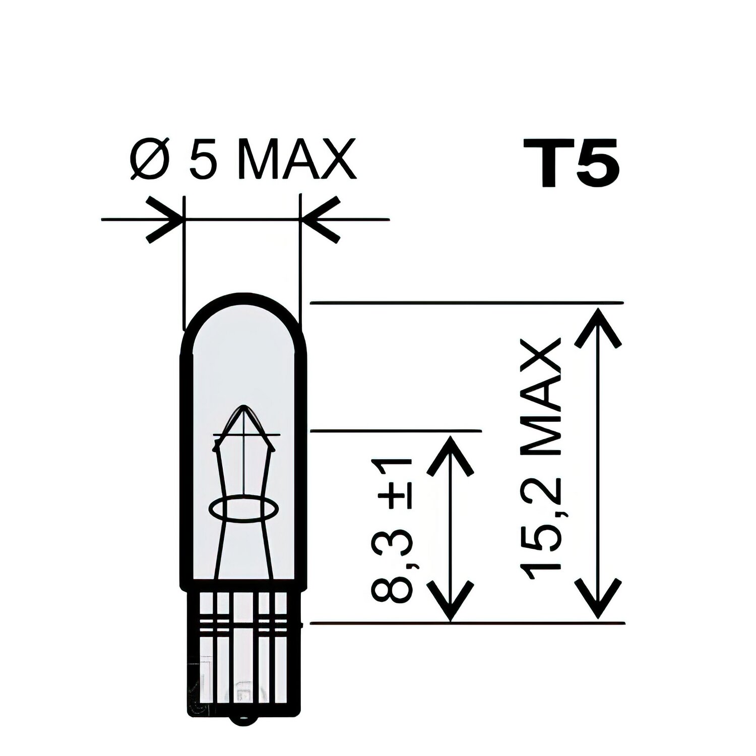Image of Glassockellampe T5 12V 2,3W