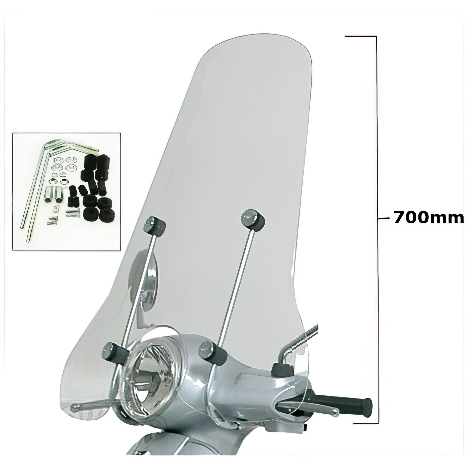 Image of Windschild Piaggio Vespa LX 50-125 H700