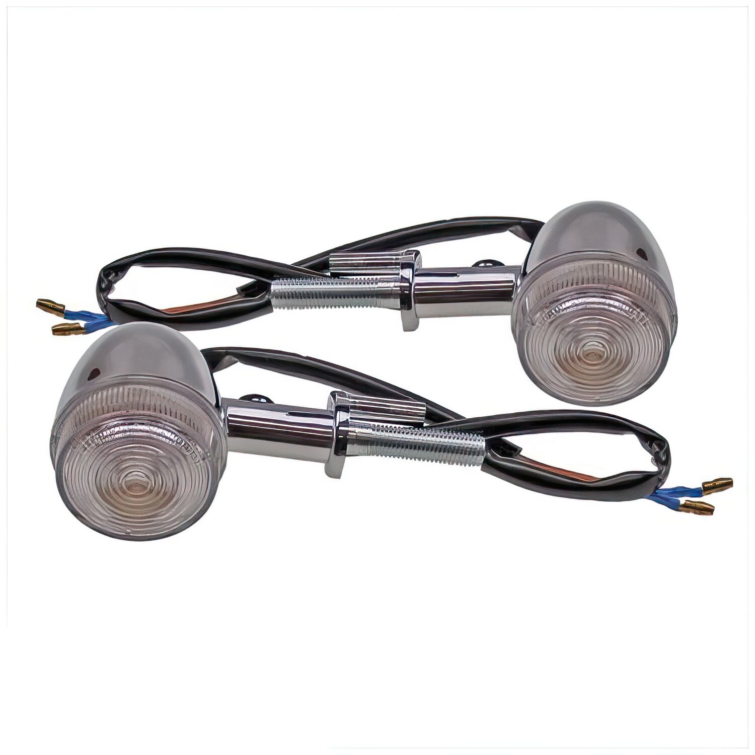 Image of Blinker Set hinten Grand Retro Chrom weiß