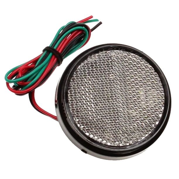 Image of Rückstrahler mit LEDs rund 58mm weiss