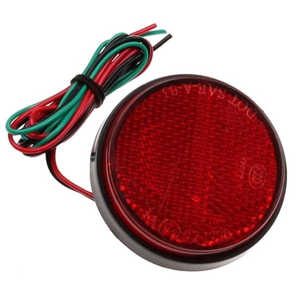 Image of Rückstrahler rund 58mm mit roter LED
