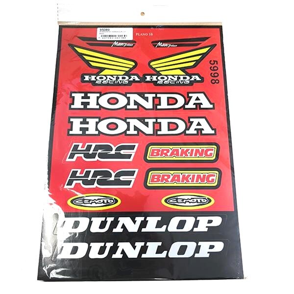 Image of Aufkleber Bogen Honda / Dunlop 33x22cm