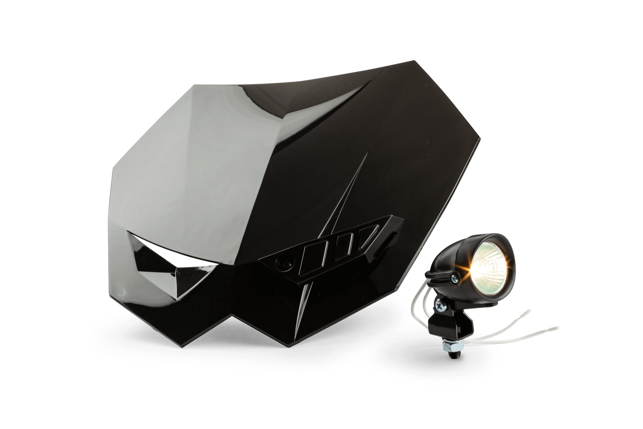 Image of Lichtmaske Motocross + Zusatzleuchte Schwarz