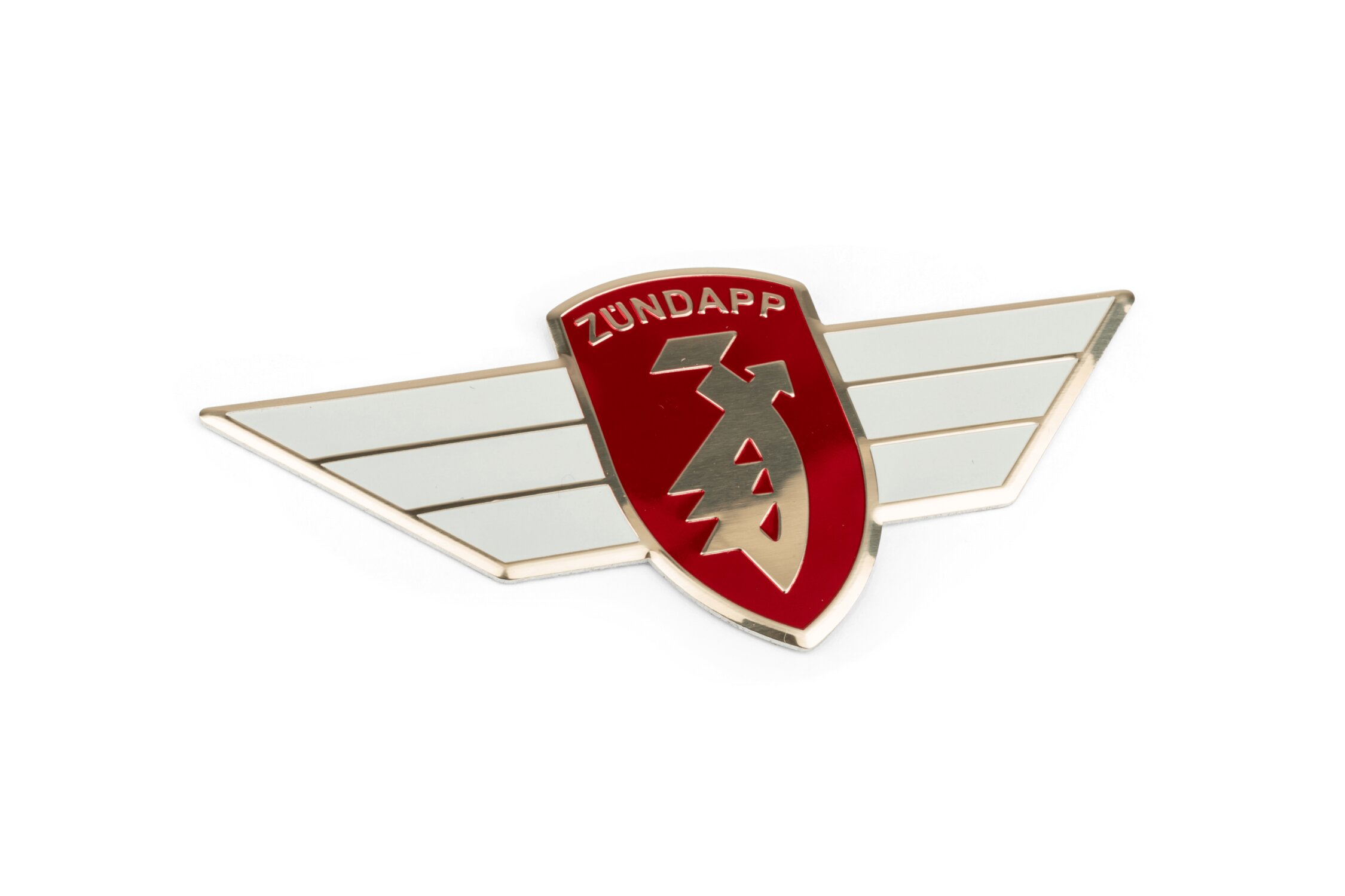 Image of Aufkleber Zündapp Wing 98x47mm rot / weiß