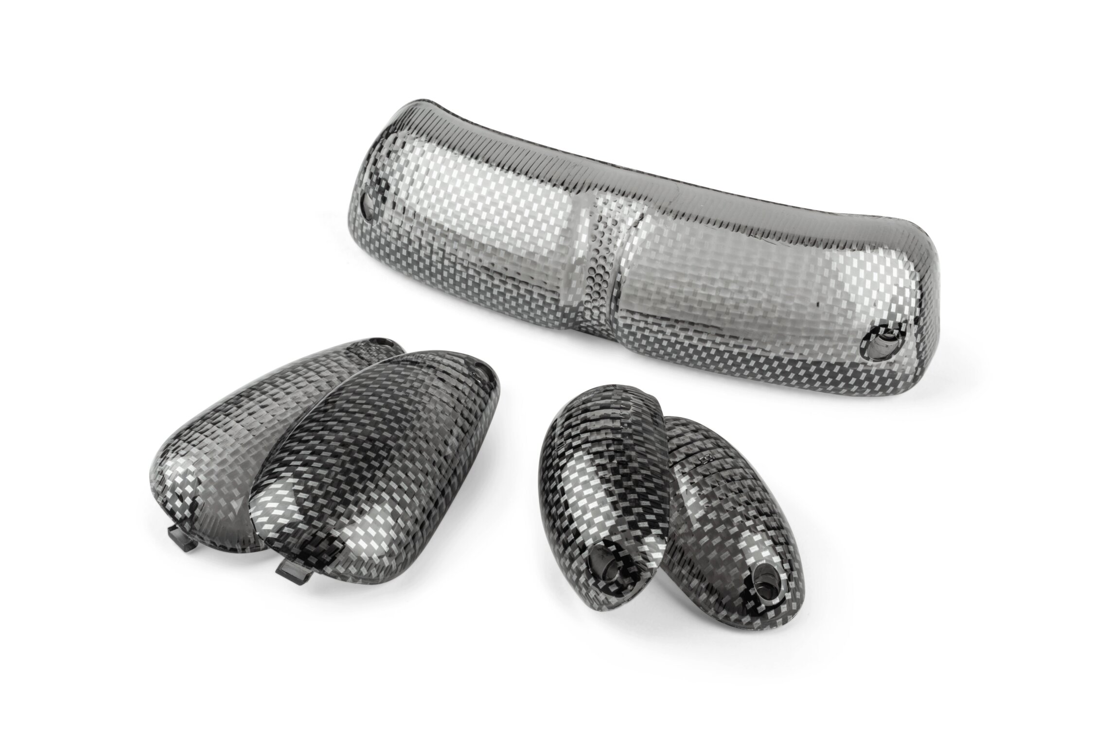 Image of Blinkergläser + Rücklicht STR8 Piaggio TPH / NRG bis 2008 carbon