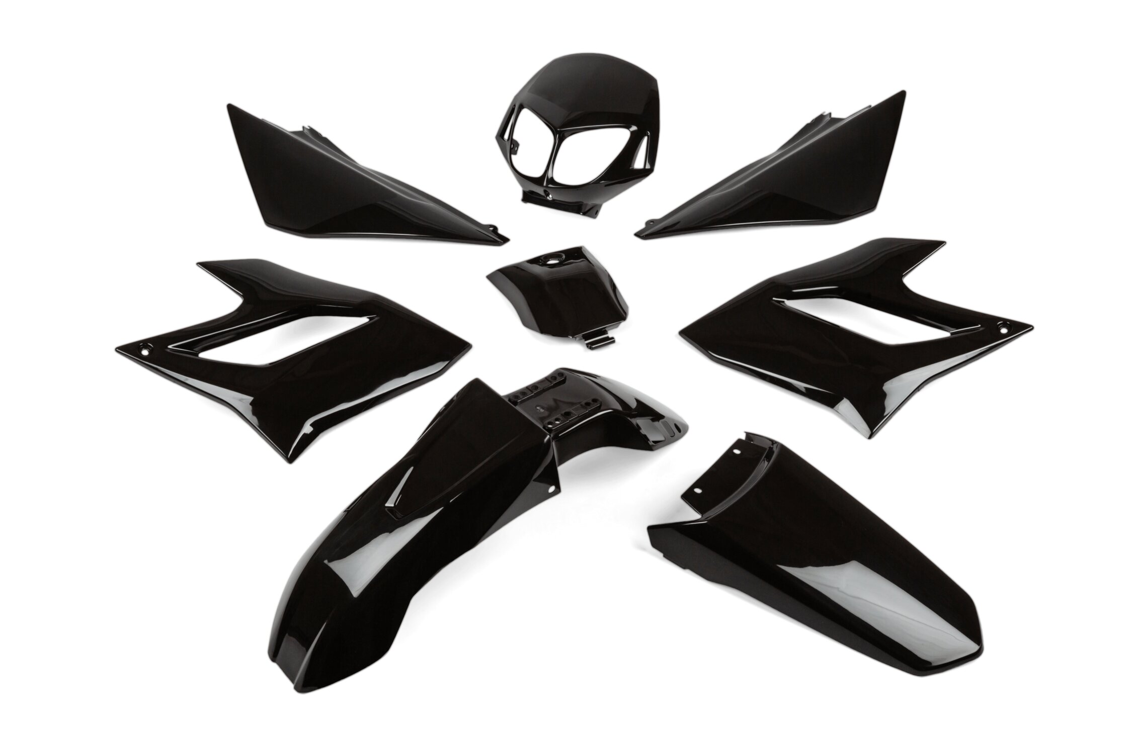 Image of Verkleidungskit 8 Teile schwarz Derbi DRD Racing 2006 - 2011