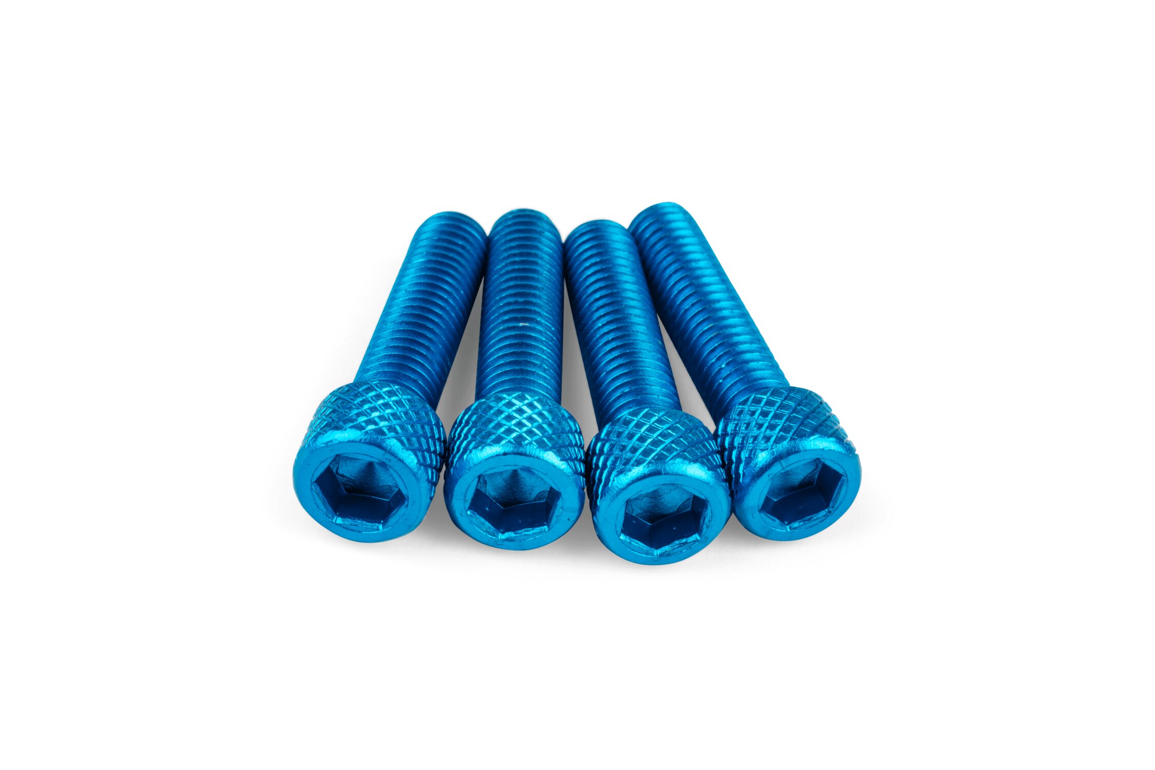 Image of Schraubensatz Einlass M6x25mm Alu Blau (x4)