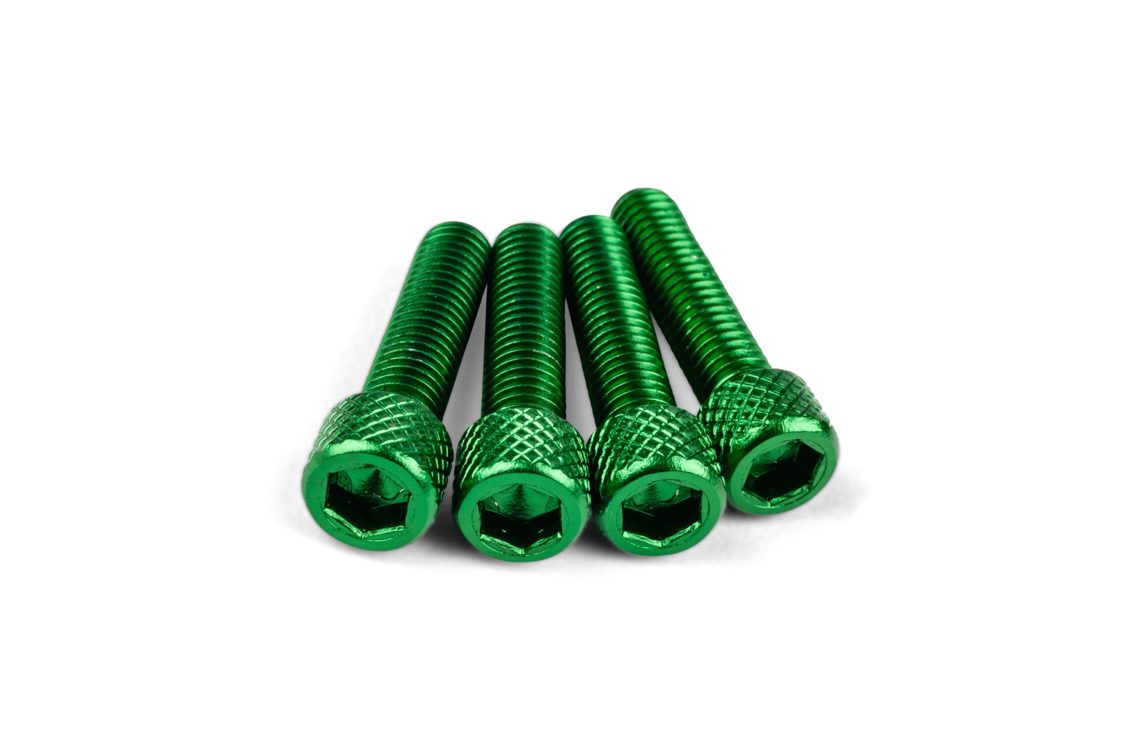 Image of Schraubensatz Einlass M6x25mm Alu Grün (x4)