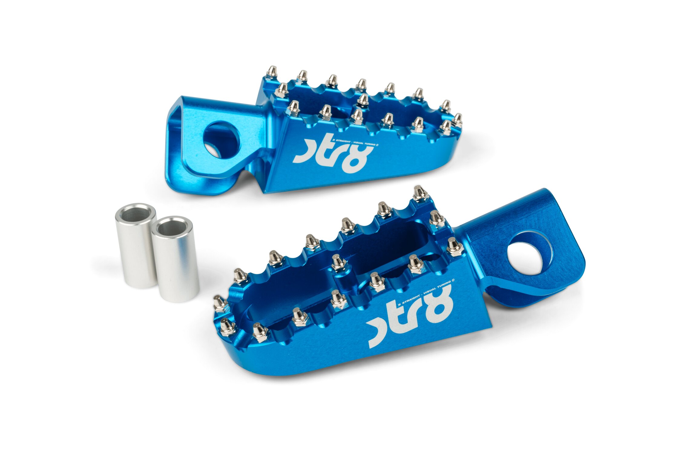 Image of Fußrasten STR8 MX Evo Derbi CNC Blau (Set)