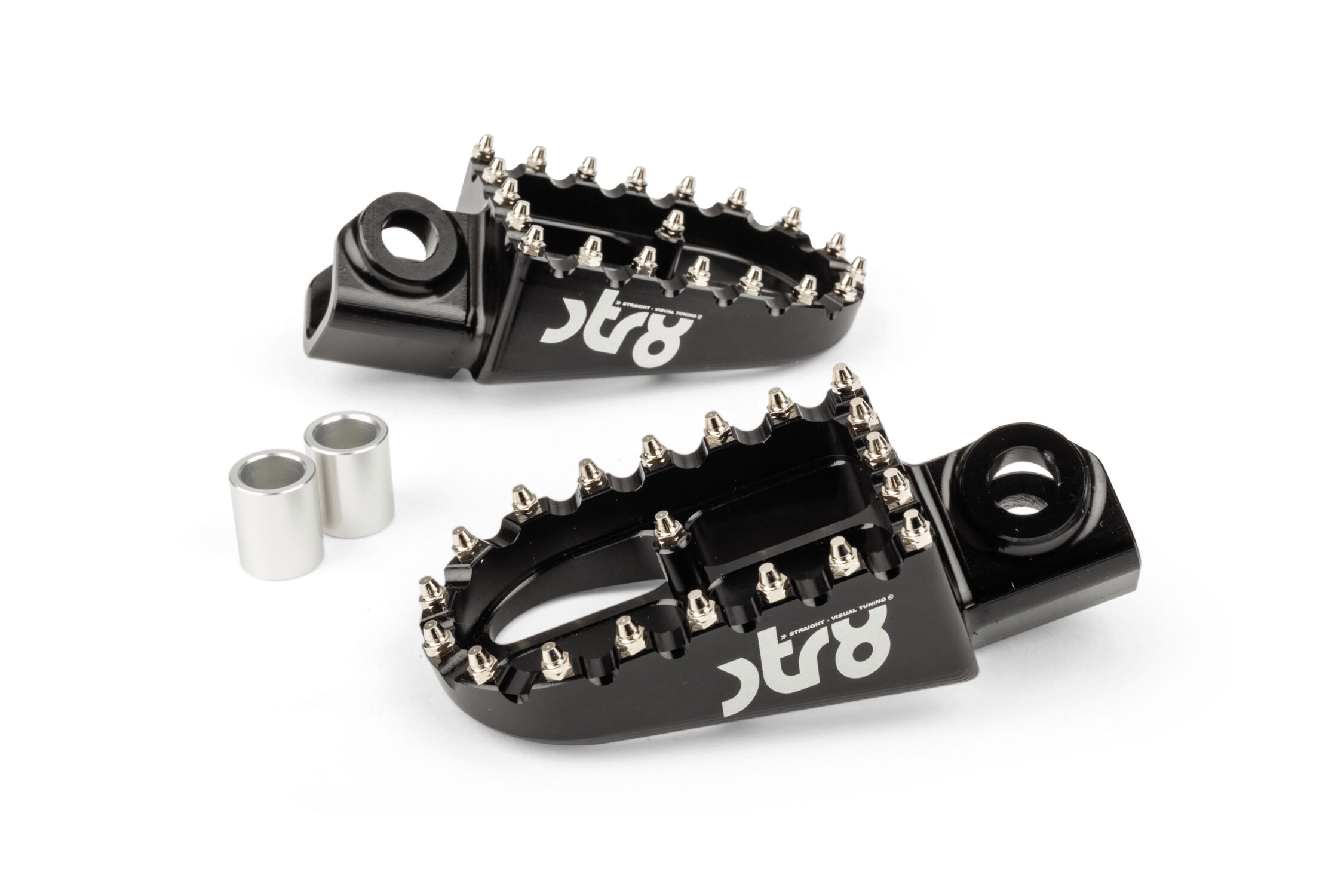Image of Fußrasten STR8 MX Evo Rieju MRT CNC Schwarz (Set)