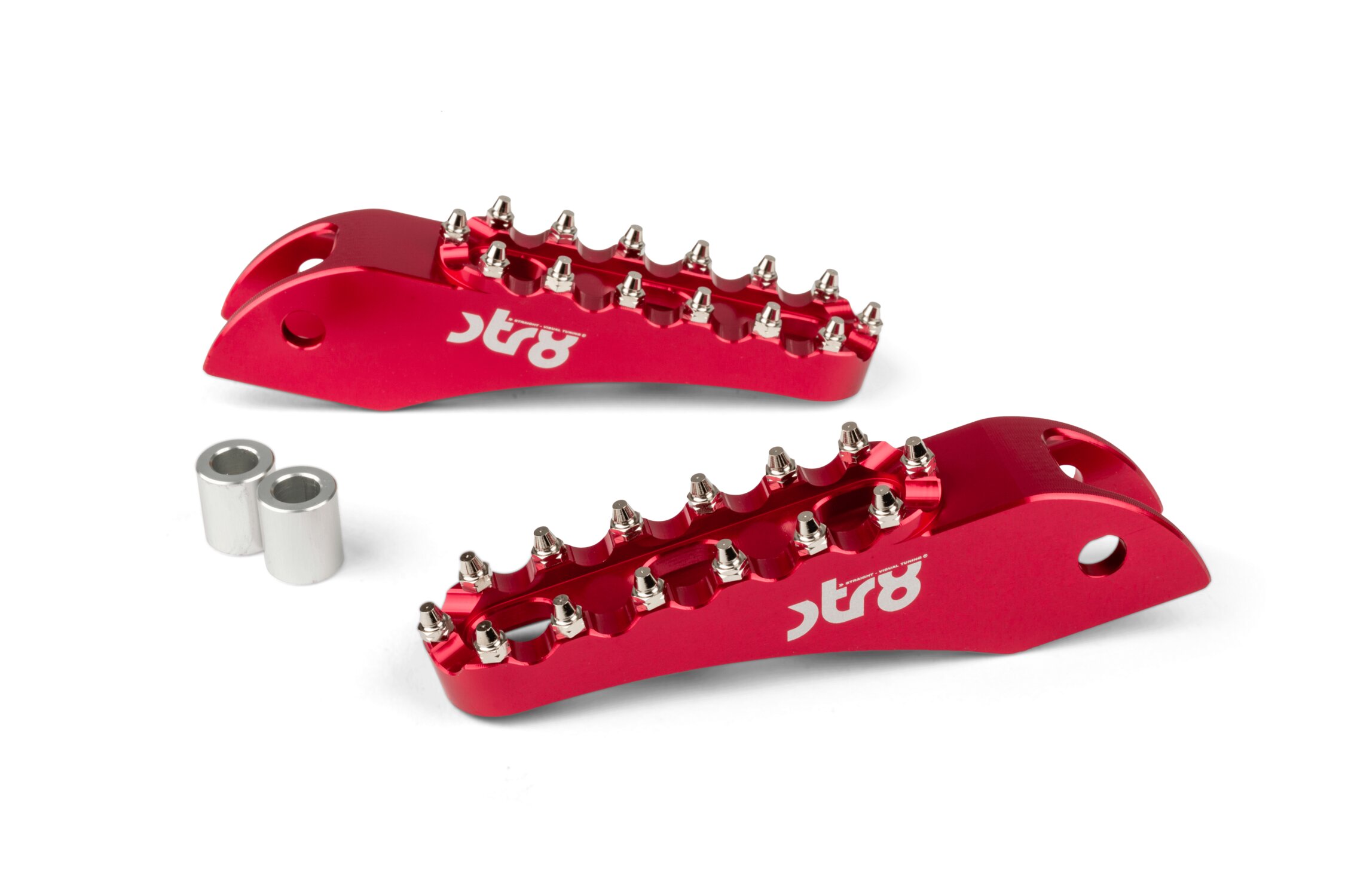 Image of Sozius Fußrasten STR8 MX Evo Rieju MRT CNC Rot (Set)