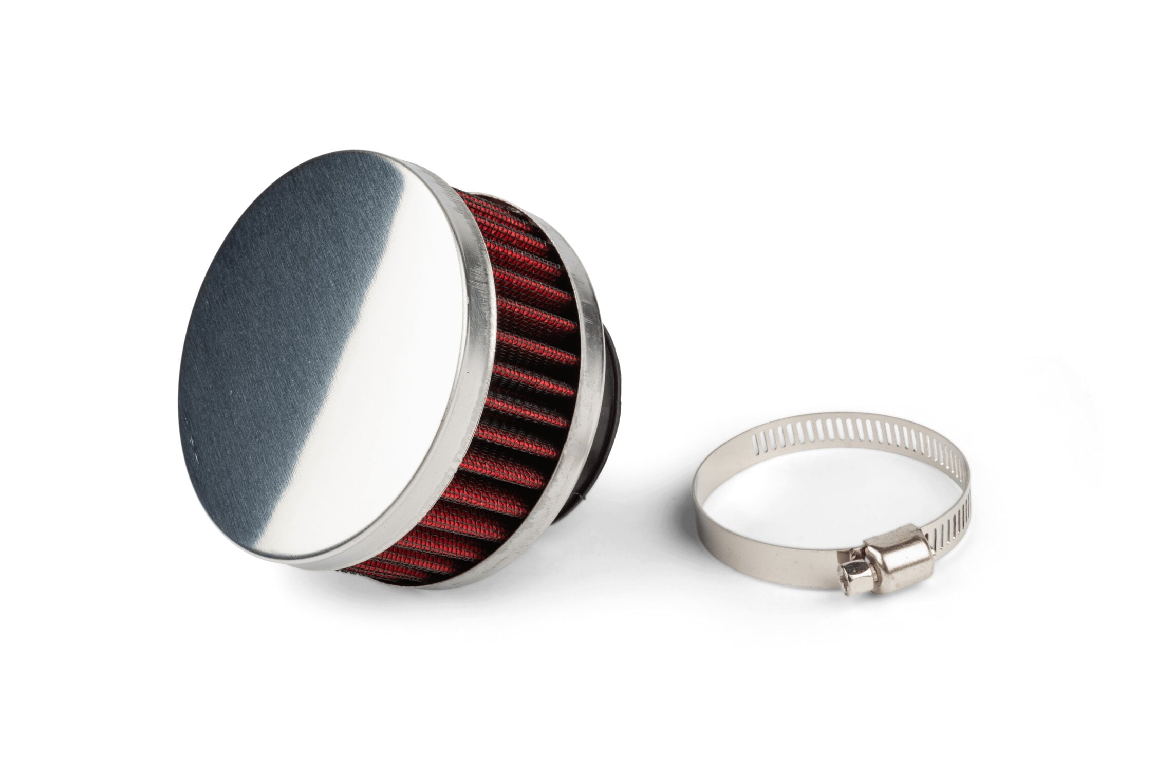Image of Luftfilter STR8 Typ KN 74mm AW 28/35mm PHVA/PHBN chrom / rot