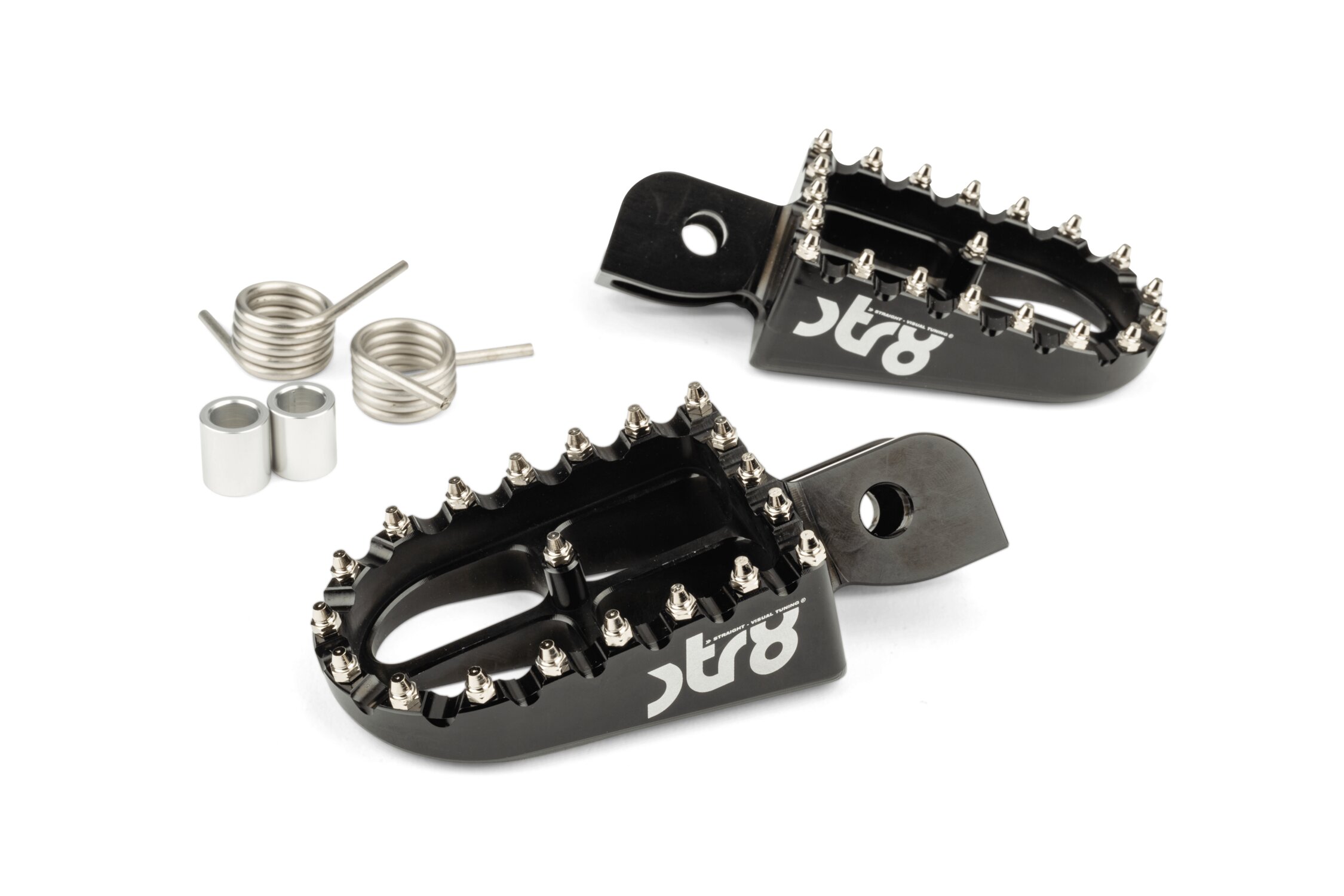 Image of Fußrasten STR8 MX Evo Beta RR 50 CNC Schwarz (Set)