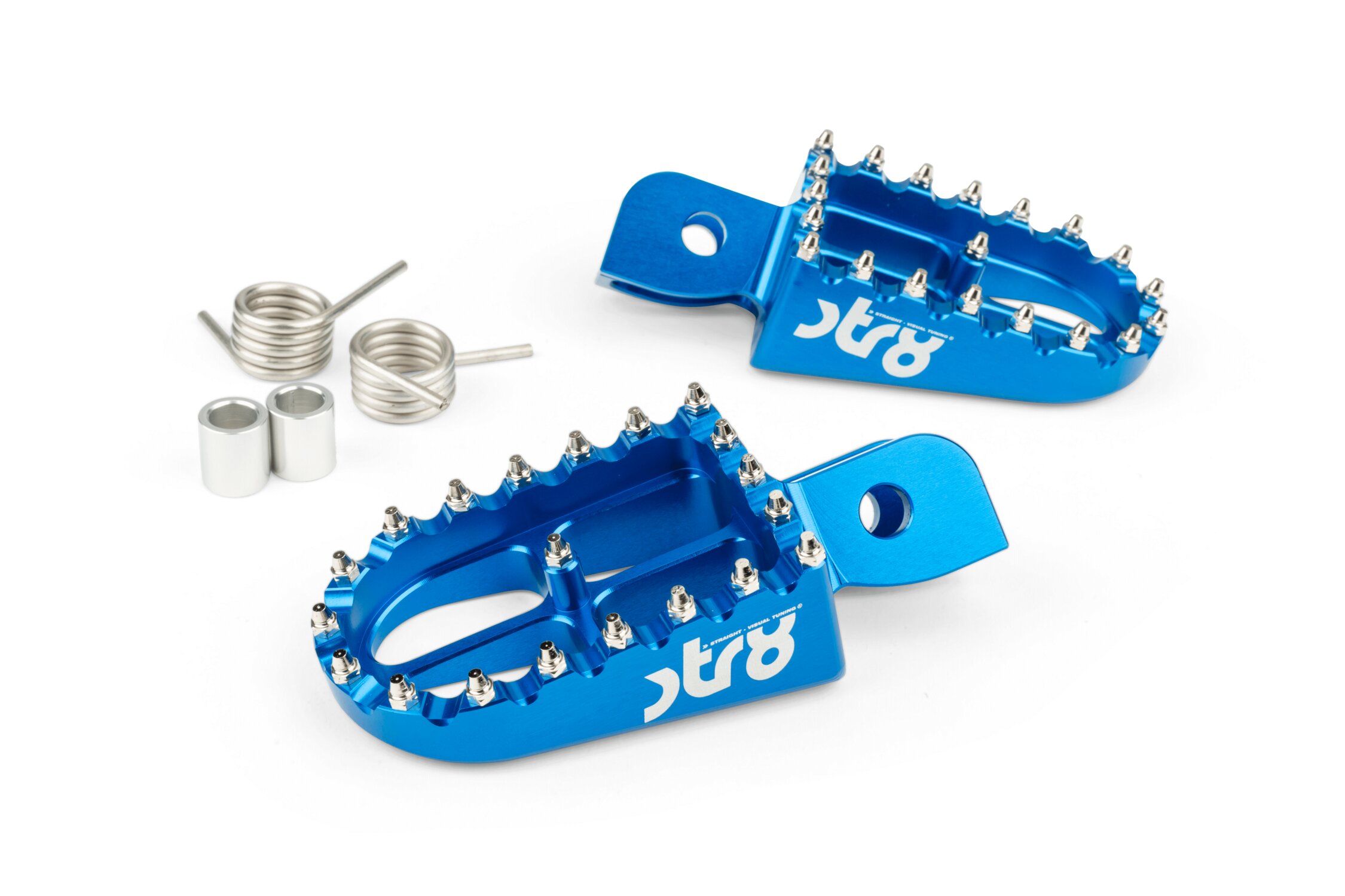 Image of Fußrasten STR8 MX Evo Beta RR 50 CNC Blau (Set)