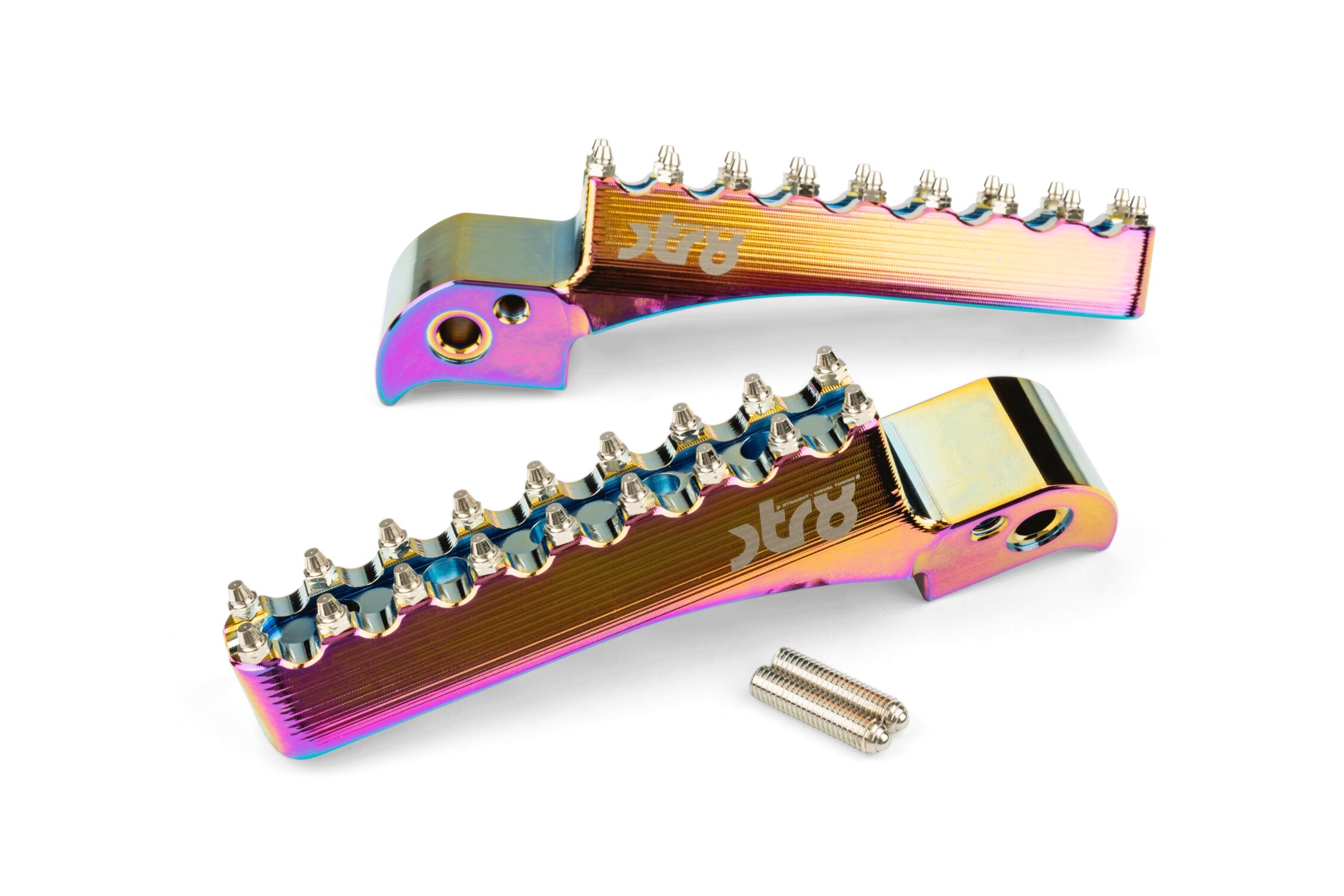 Image of Sozius Fußrasten STR8 MX Evo Beta RR 50 -2021 CNC Neochrom