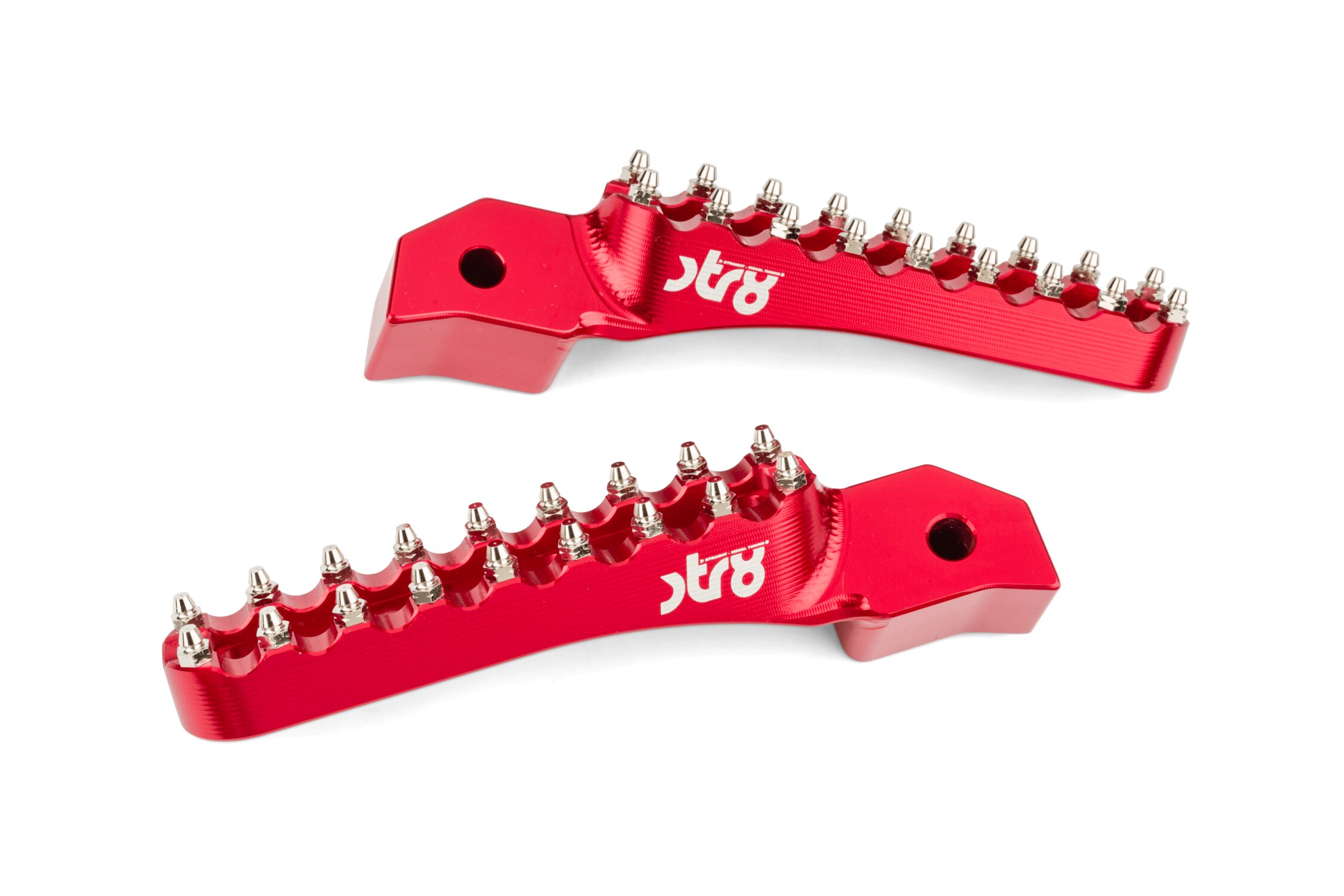 Image of Sozius Fußrasten STR8 MX Evo Sherco 50 CNC Rot (Set)