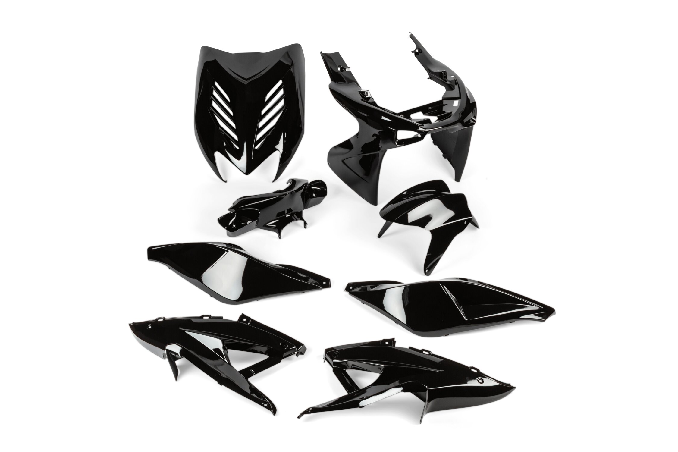 Image of Verkleidungskit Yamaha Aerox bis 2013 New Design schwarz Glänzend