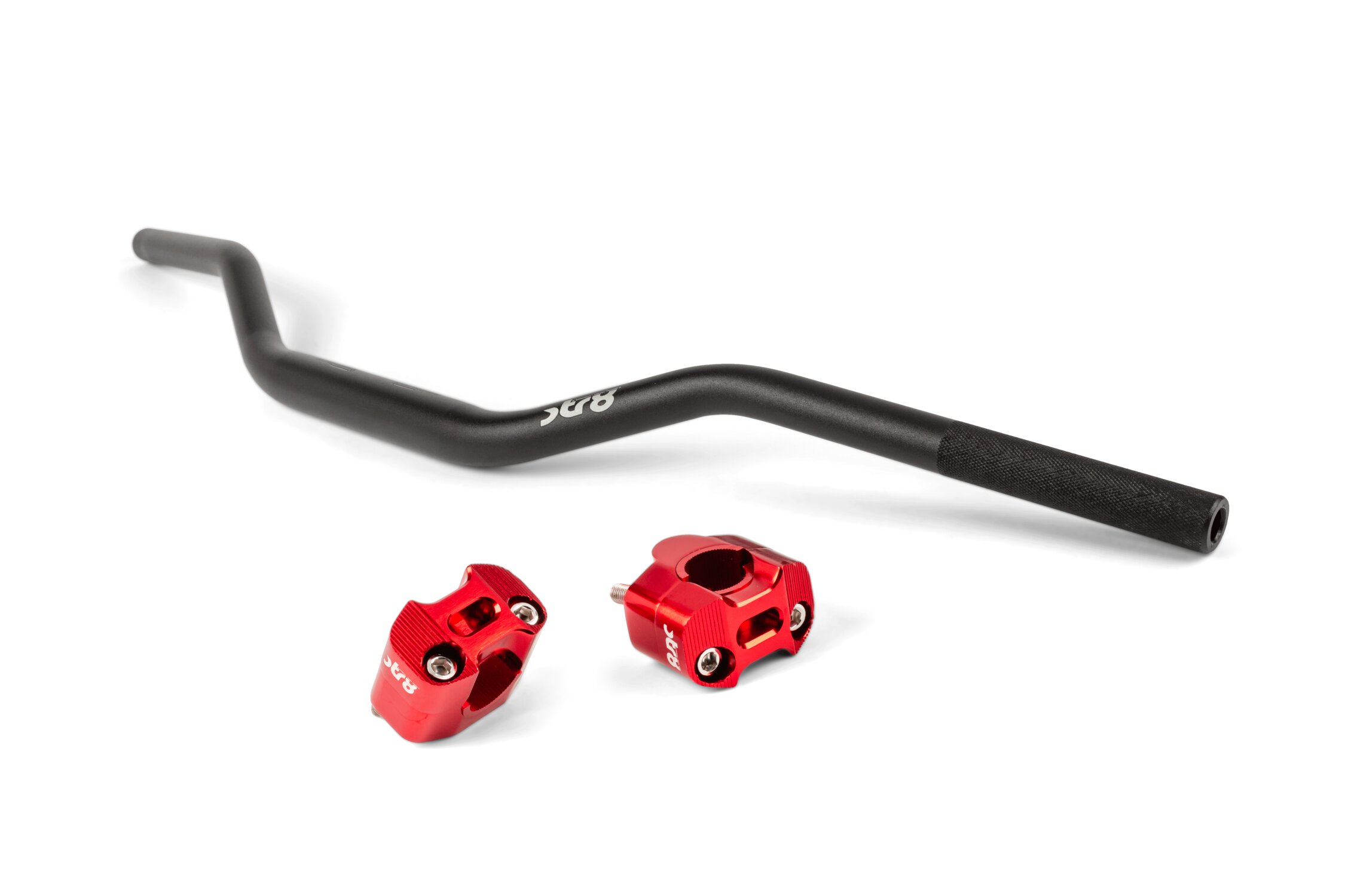 Image of Lenker + Klemmen 28mm Str8 Schwarz / Rot