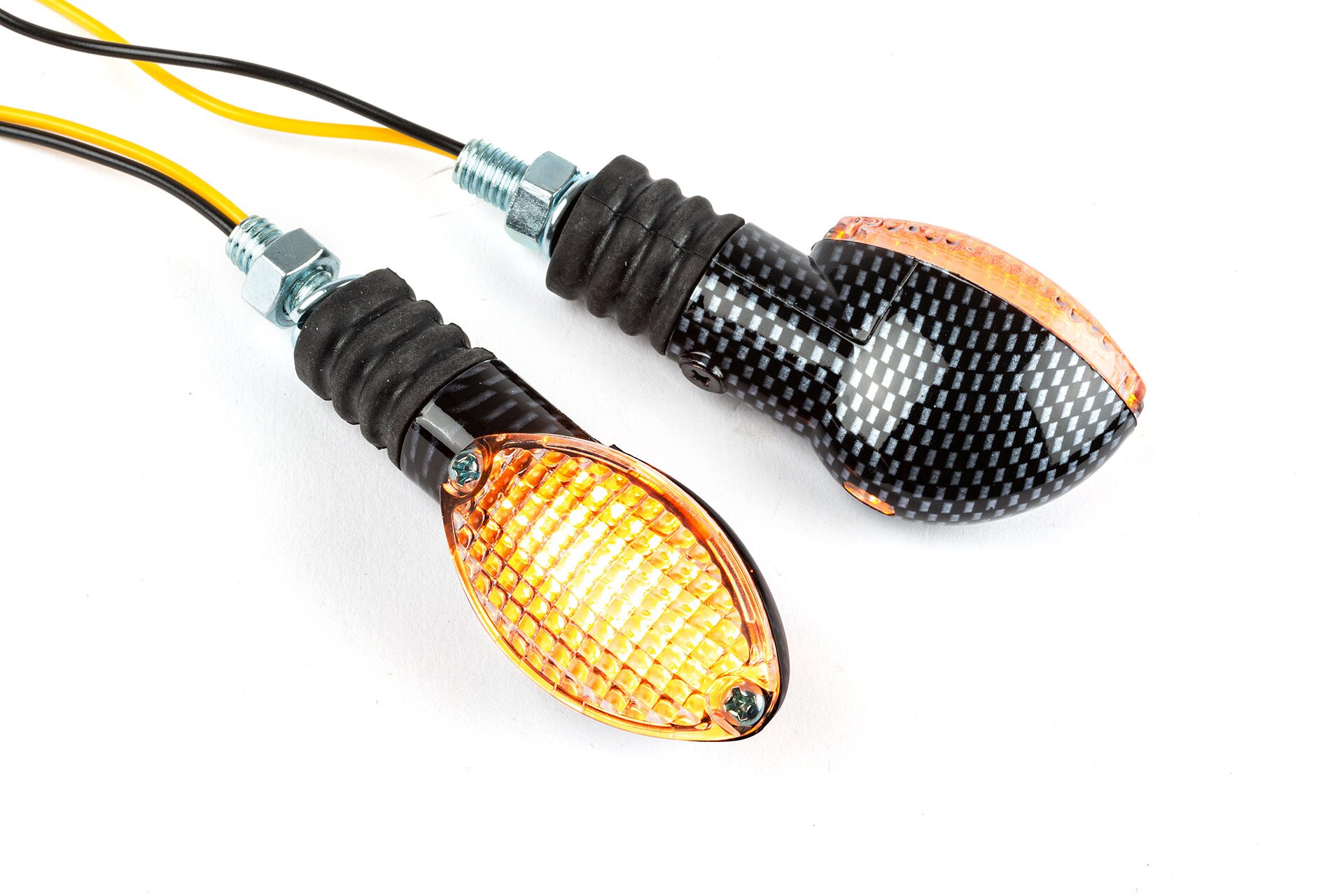 Image of Blinker Ovale kurz carbon / weiß