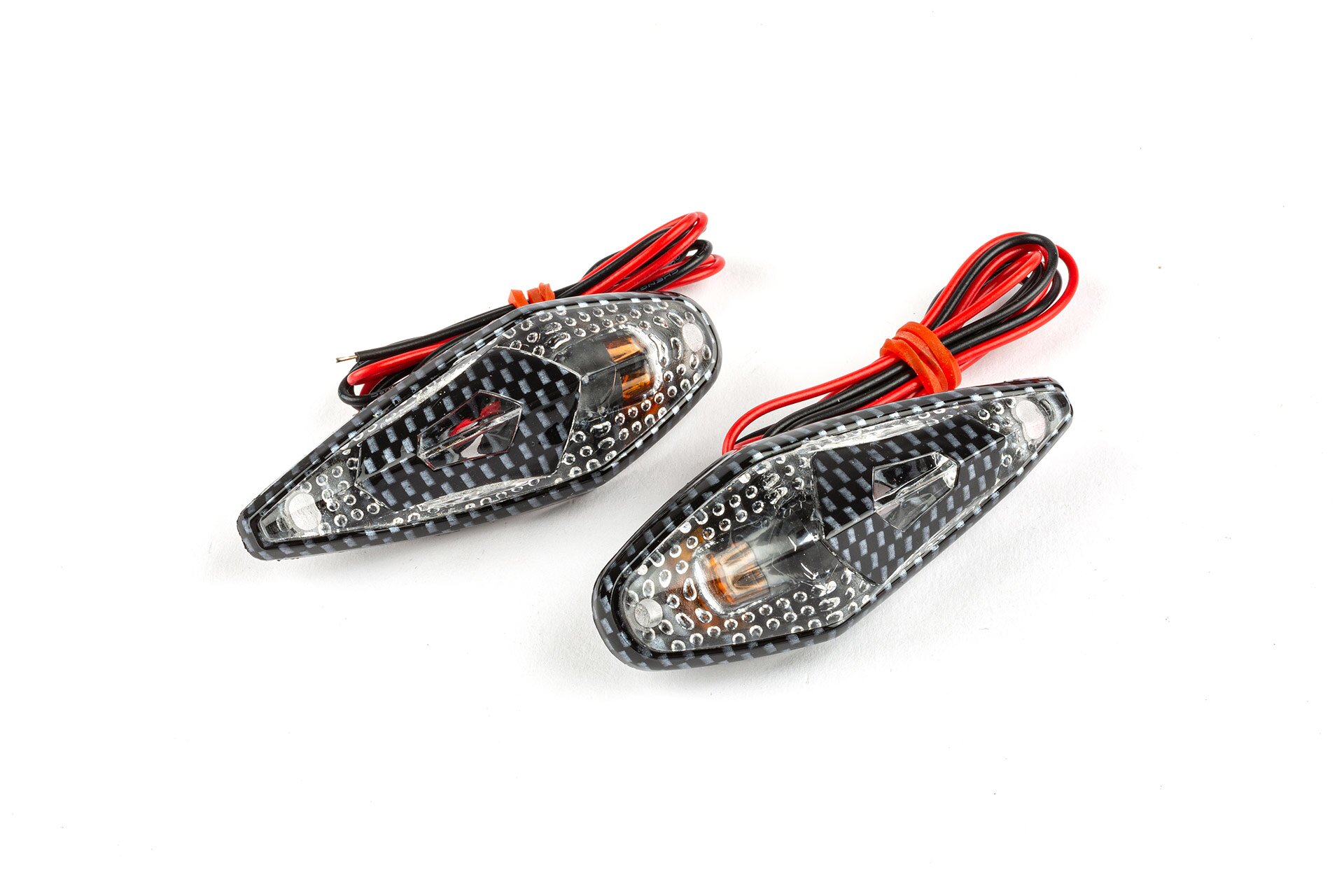 Image of Blinker / Lampen zum Aufkleben Tropfenform Wing carbon