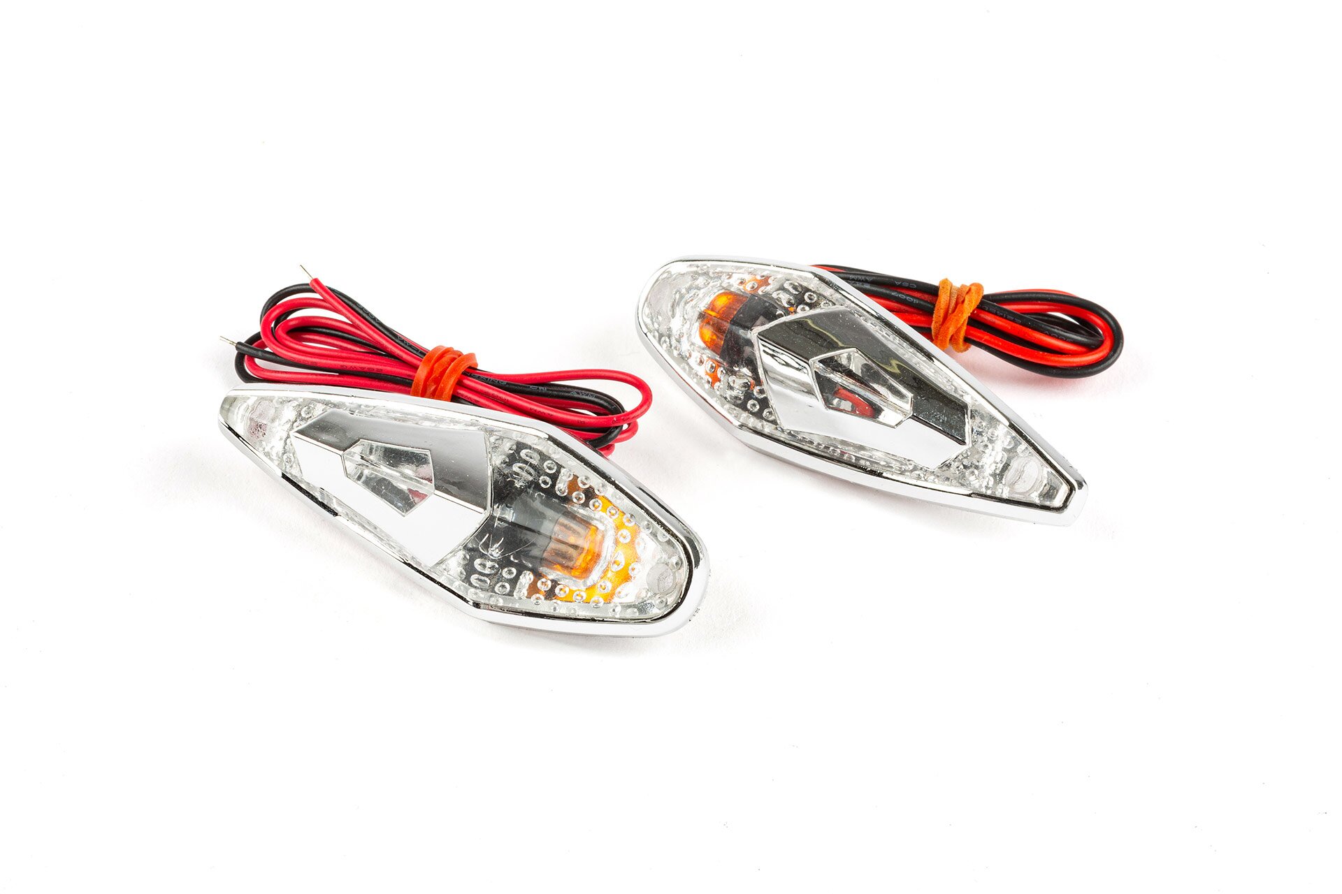 Image of Blinker / Lampen zum Aufkleben Tropfenform Wing chrom