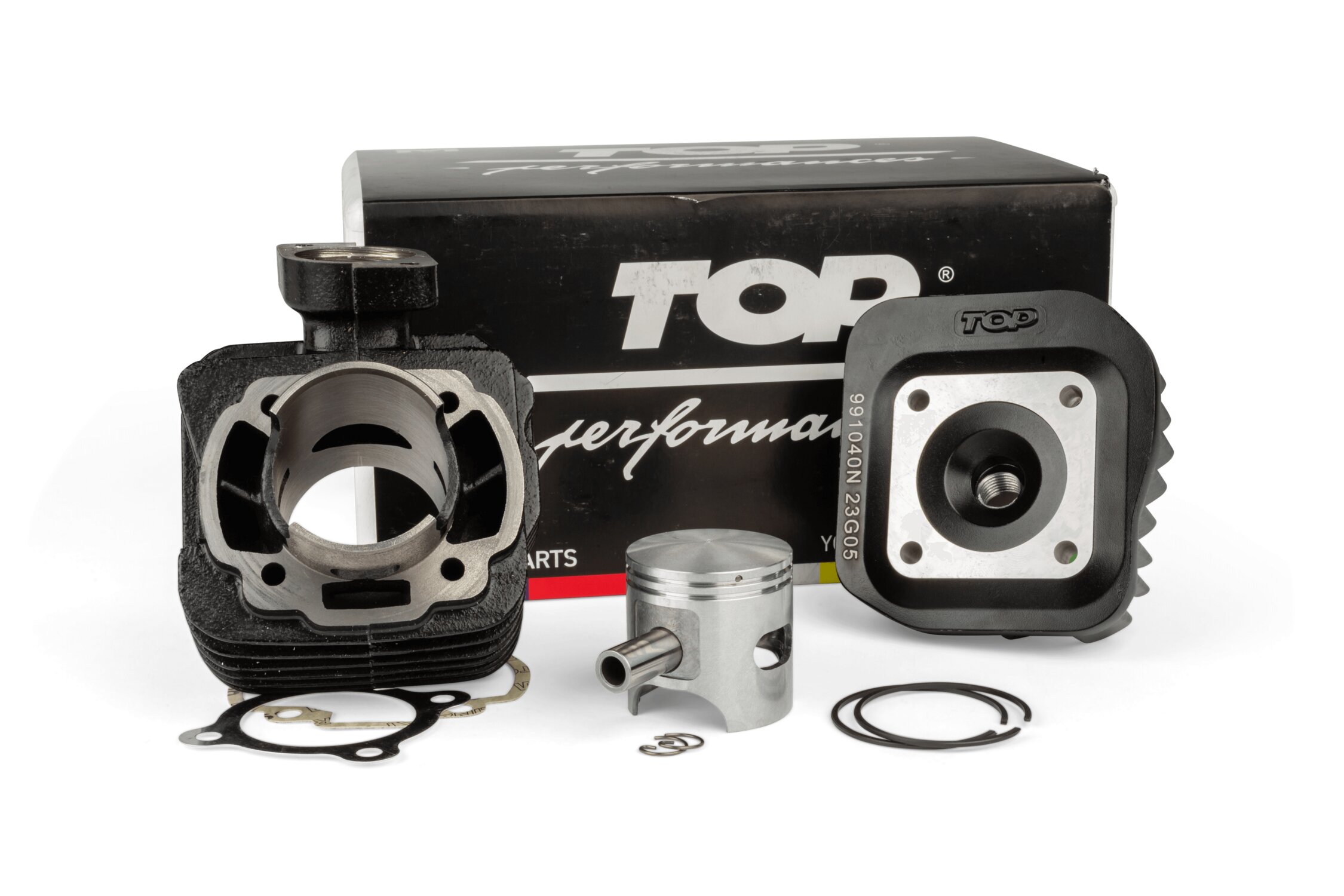 Image of Zylinder Kit Top Performances Black Trophy 70ccm Peugeot stehend AC
