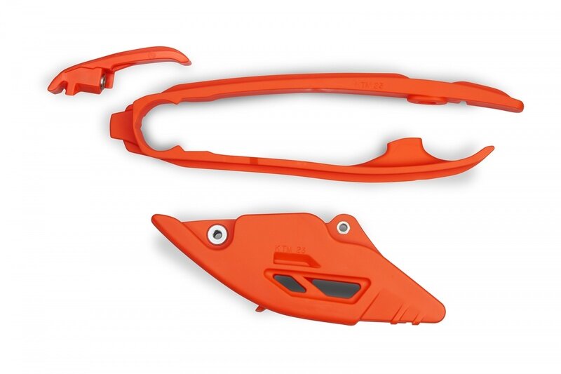 Image of Kettenführung + Schwingenschleifer UFO KTM SX / SX-F 2023 orange