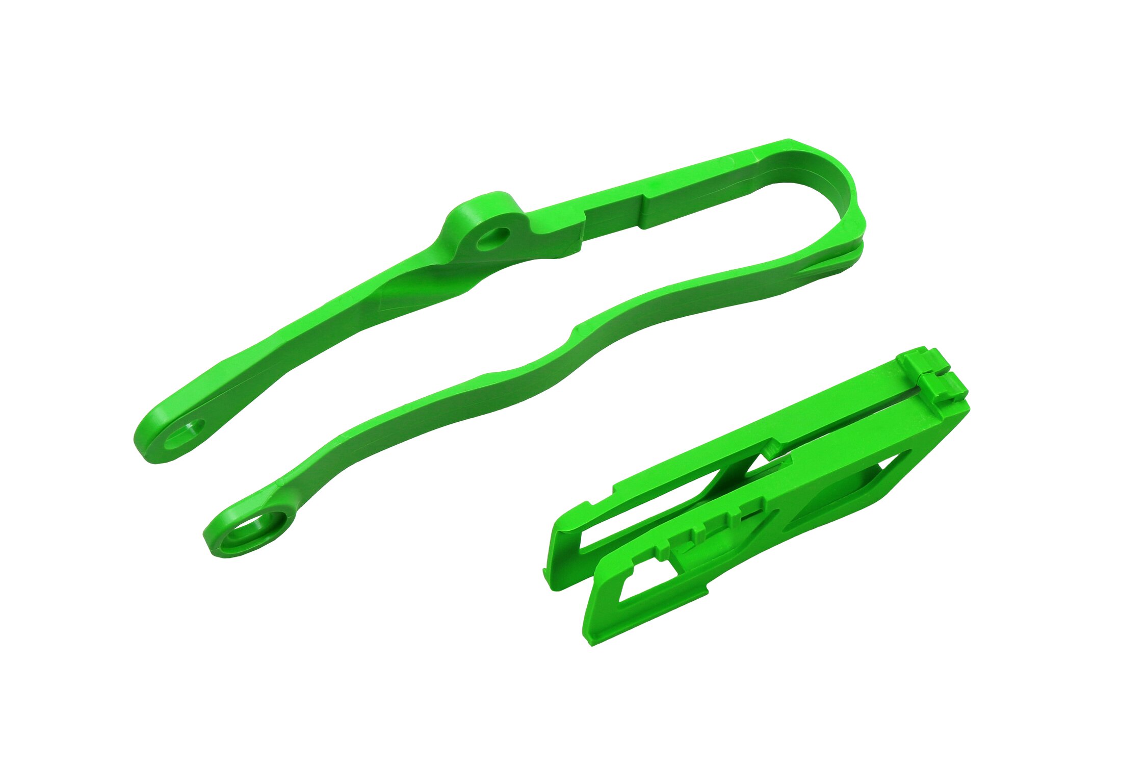 Image of Kettenführung + Schwingenschleifer Kawasaki KXF 250 / 450 2021-2023 grün