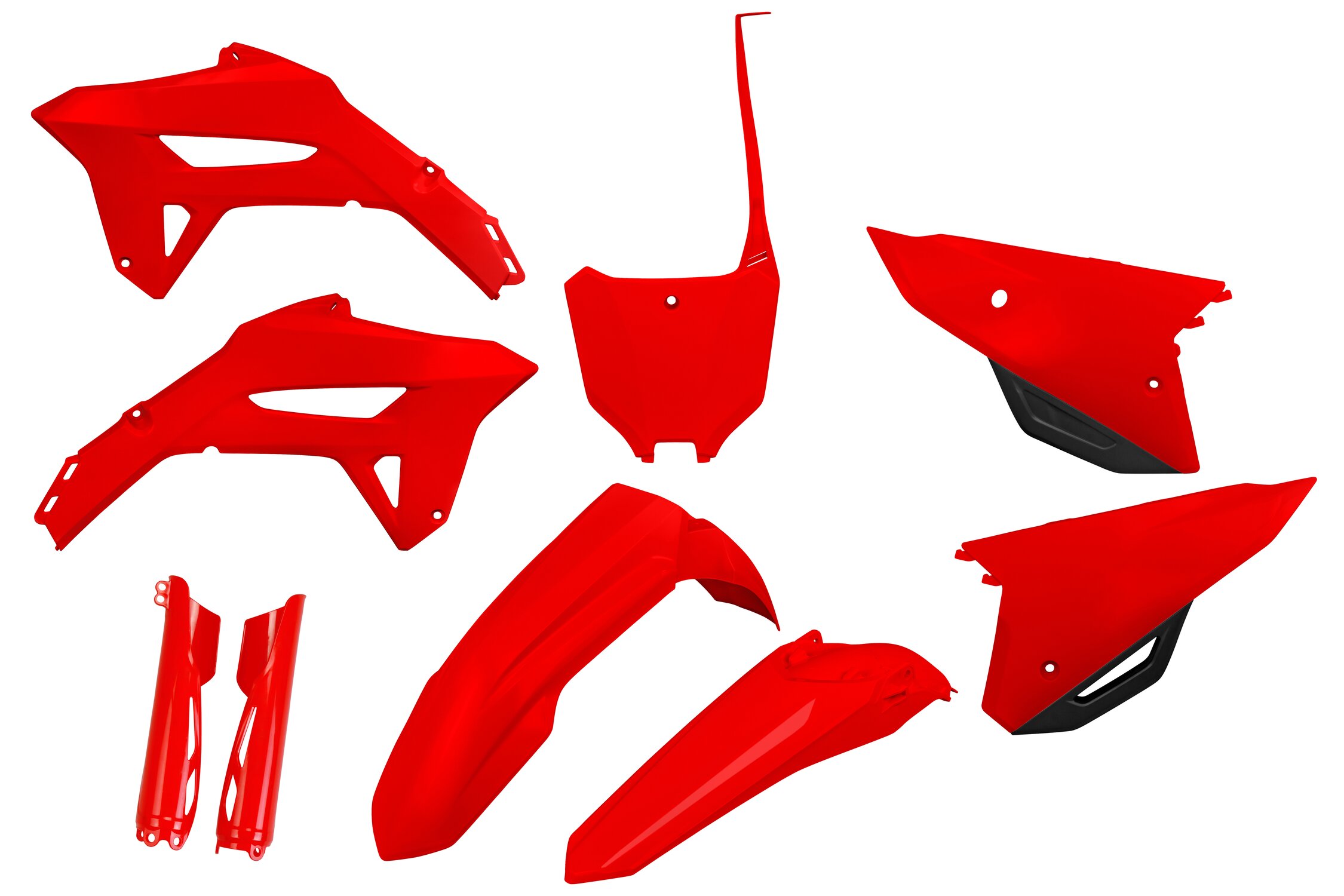 Image of Plastik Kit mit Gabelprotektoren CRF 250 ab 2022 UFO rot