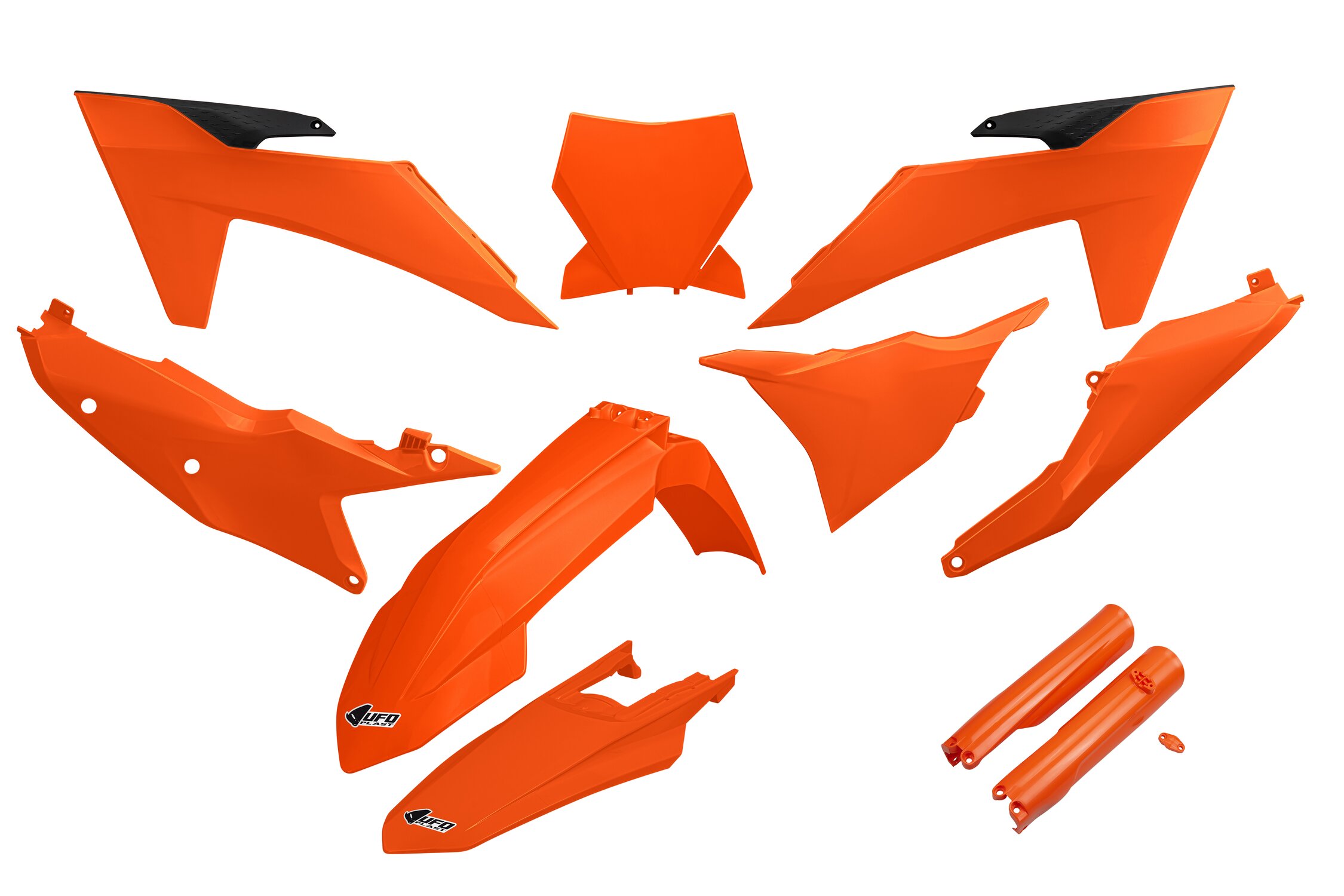 Image of Plastik Kit mit Gabelprotektoren KTM SX 125 2023 orange
