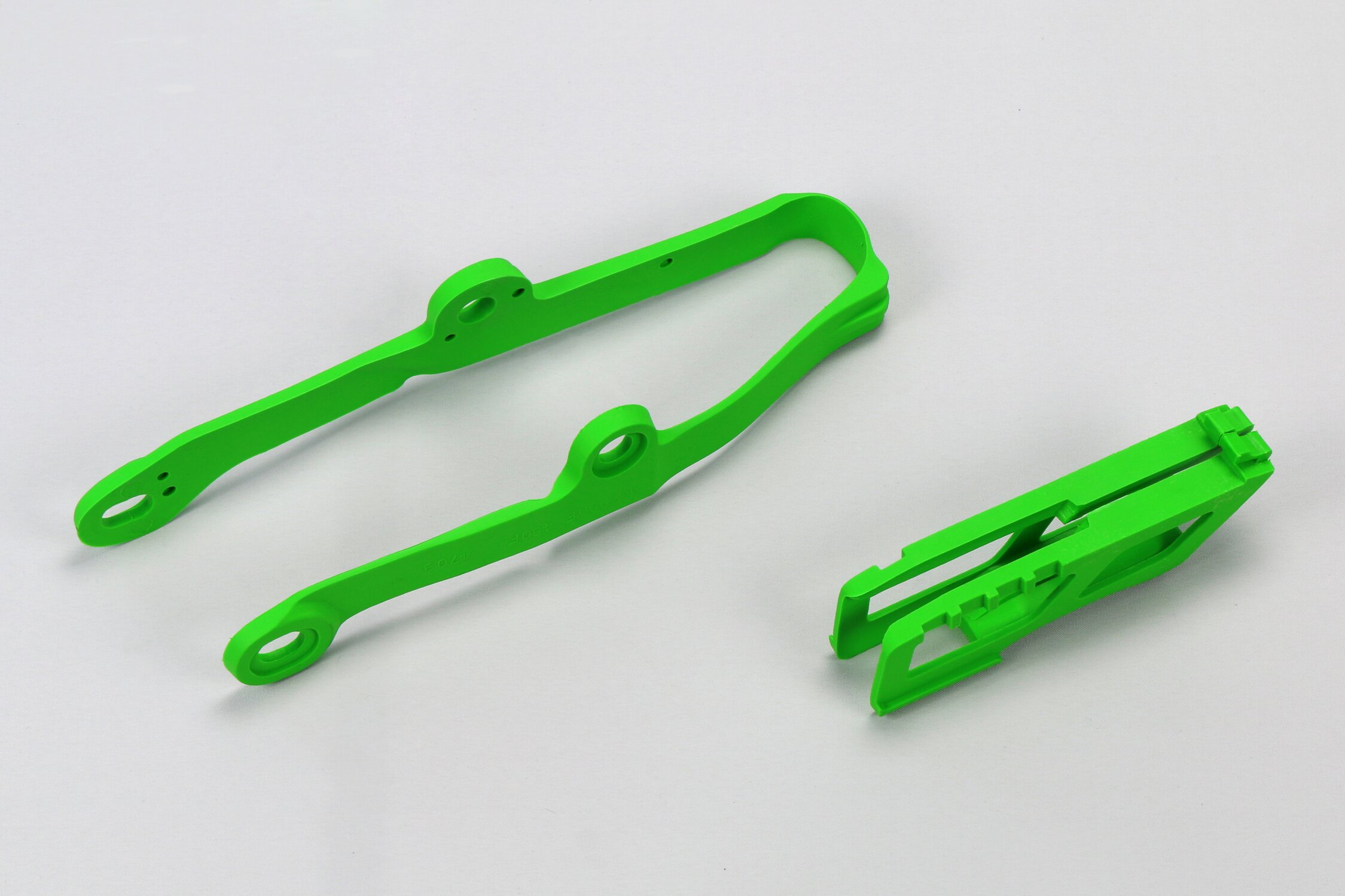 Image of Kettenführung + Schwingenschleifer Kawasaki KXF 250 / 450 2009-2016 grün