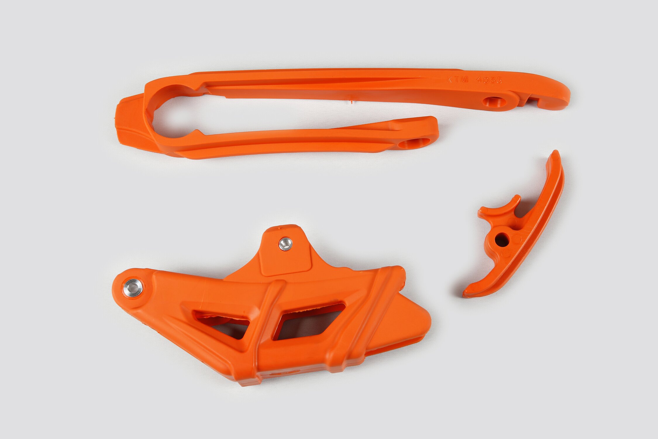 Image of Kettenführung + Schwingenschleifer KTM EXC 2012-2023 orange UFO