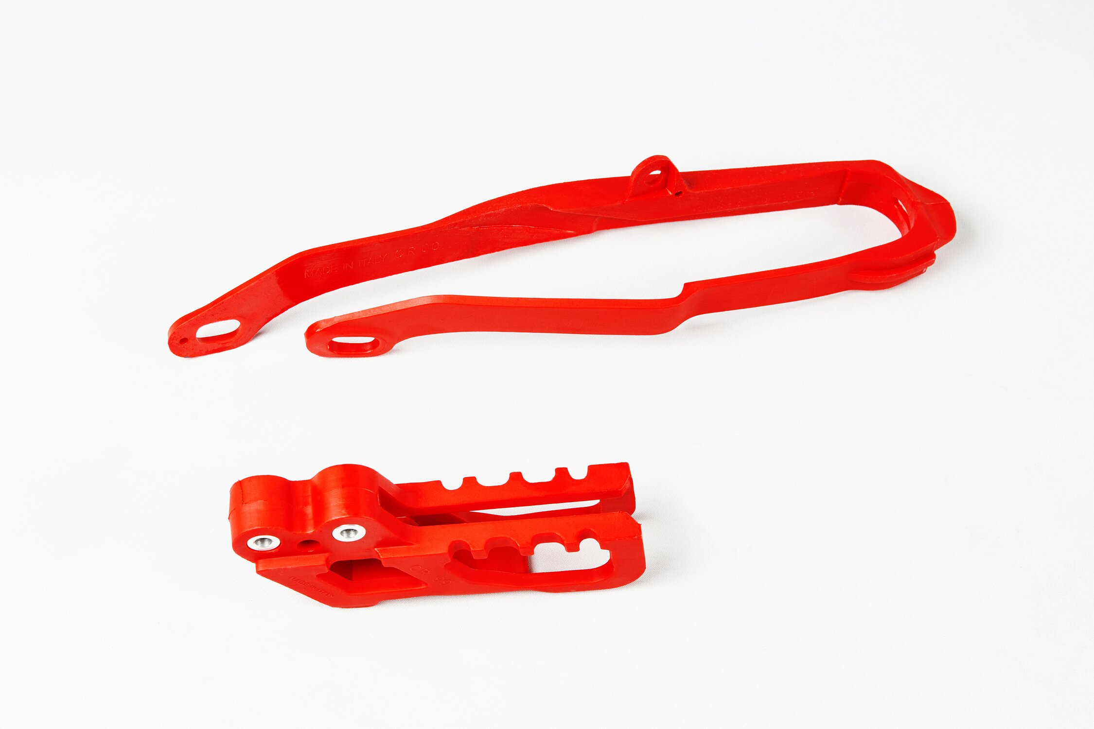 Image of Kettenführung + Schwingenschleifer Honda CR 125 / 250 2000-2004 rot