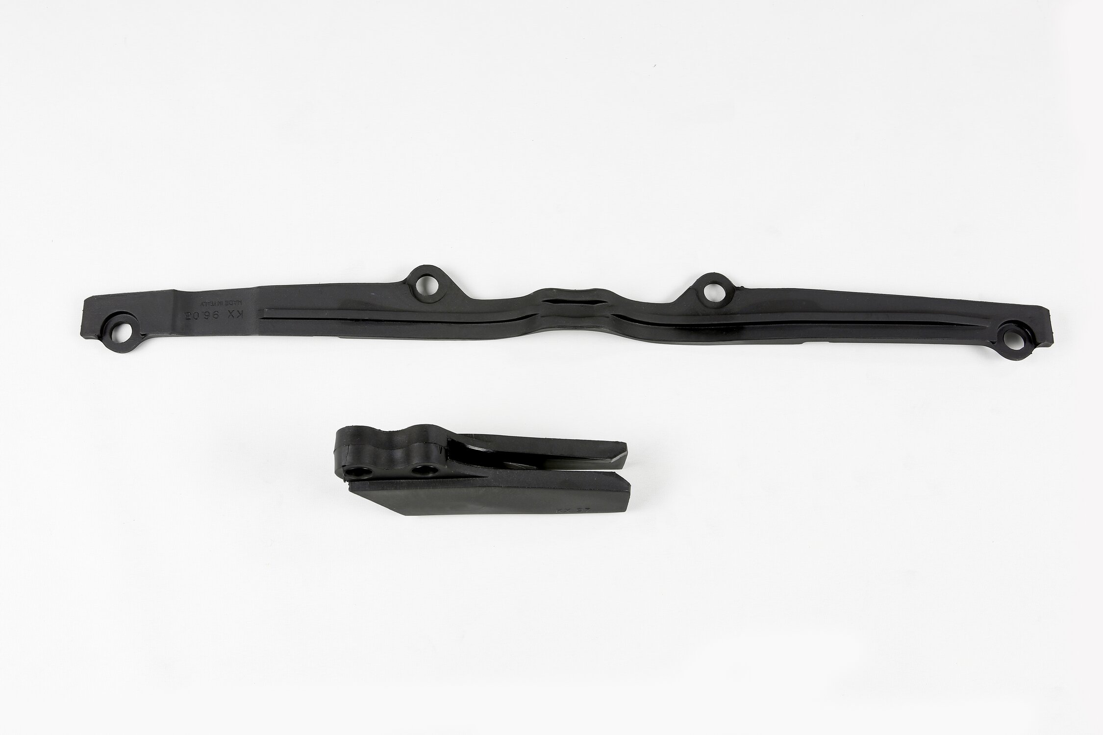 Image of Kettenführung + Schwingenschleifer Kawasaki KX 125 / 250 1997-2002 schwarz