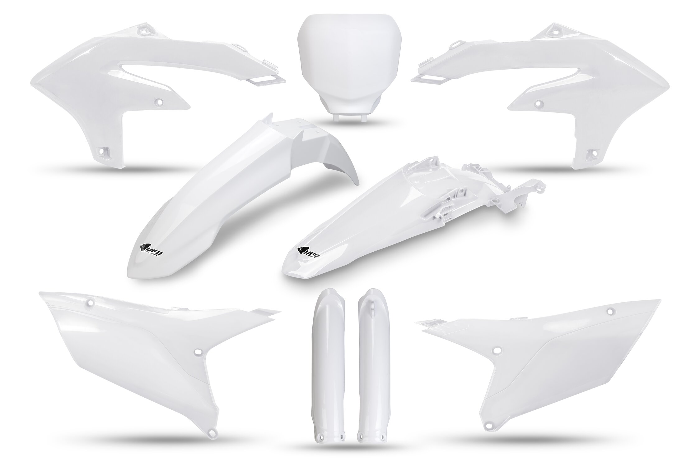 Image of Plastik Kit mit Gabelprotektoren Yamaha YZF 250 ab 2024 weiss