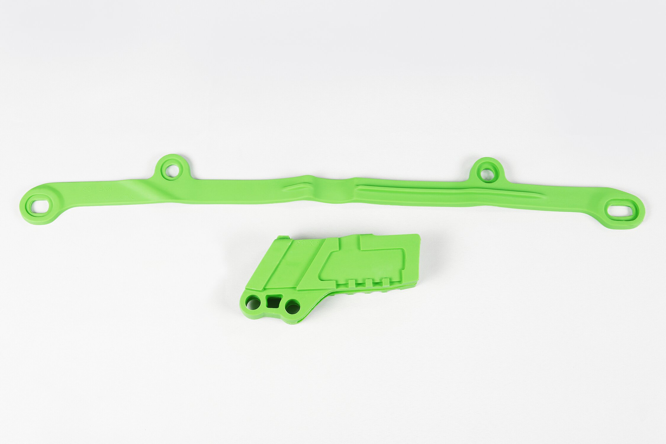 Image of Kettenführung + Schwingenschleifer Kawasaki KXF 250 2004-2005 grün