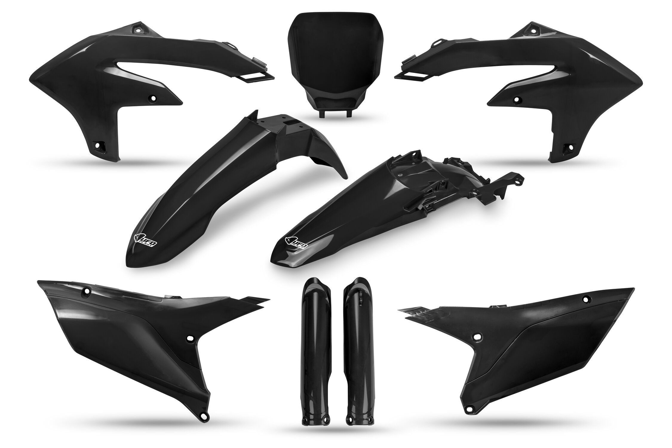 Image of Plastik Kit mit Gabelprotektoren Yamaha YZF 250 ab 2024 schwarz