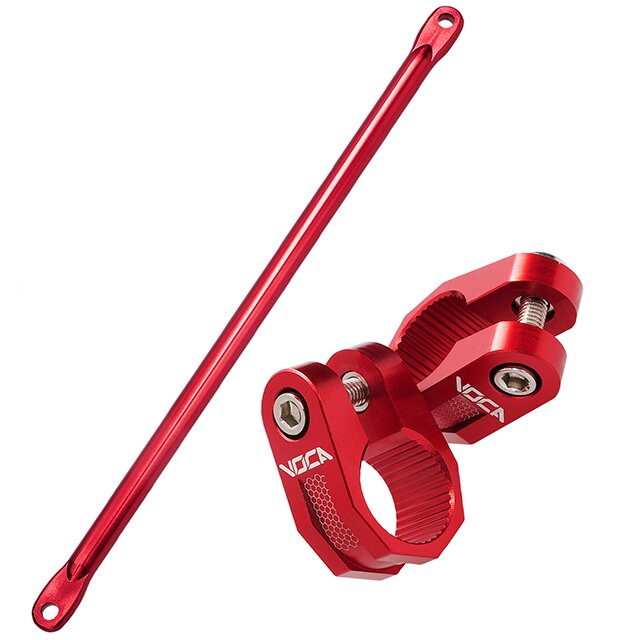 Image of Lenkerstrebe und Lenkerklemmen 22mm Voca Racing Alu rot