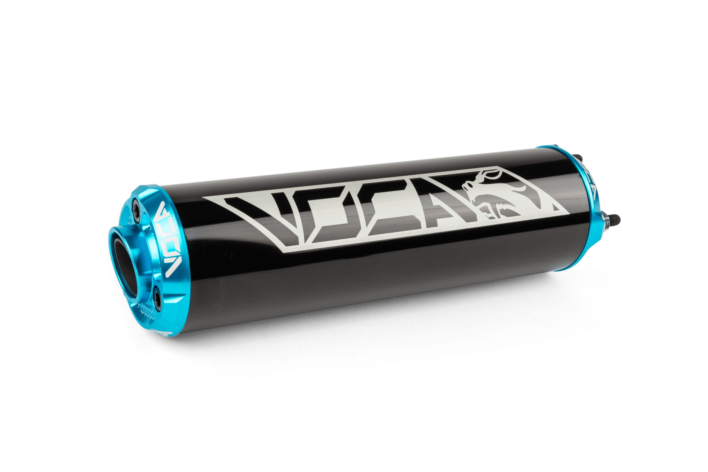 Image of Endschalldämpfer Voca Alu CNC schwarz / türkis