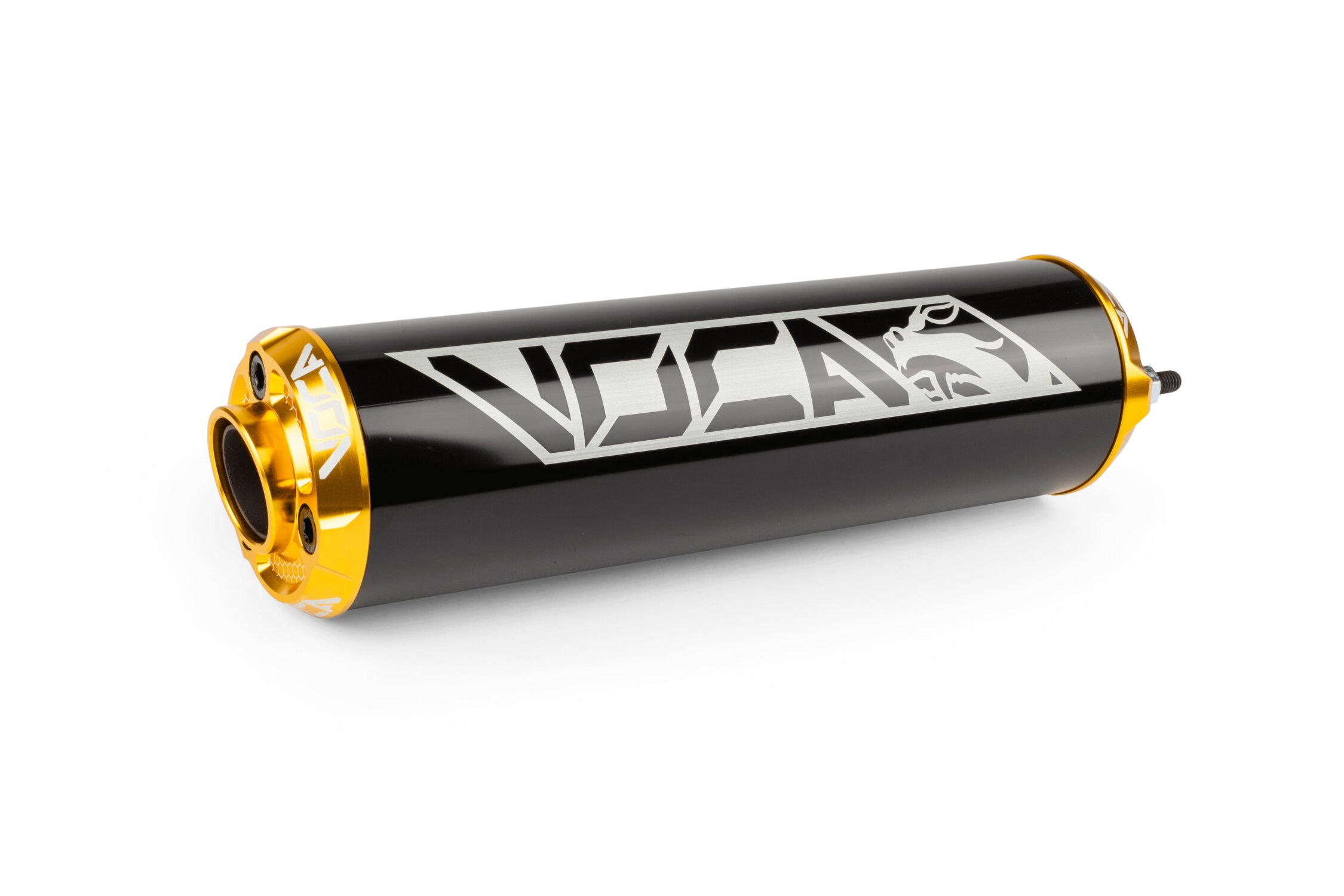 Image of Endschalldämpfer Voca Alu CNC schwarz / gold