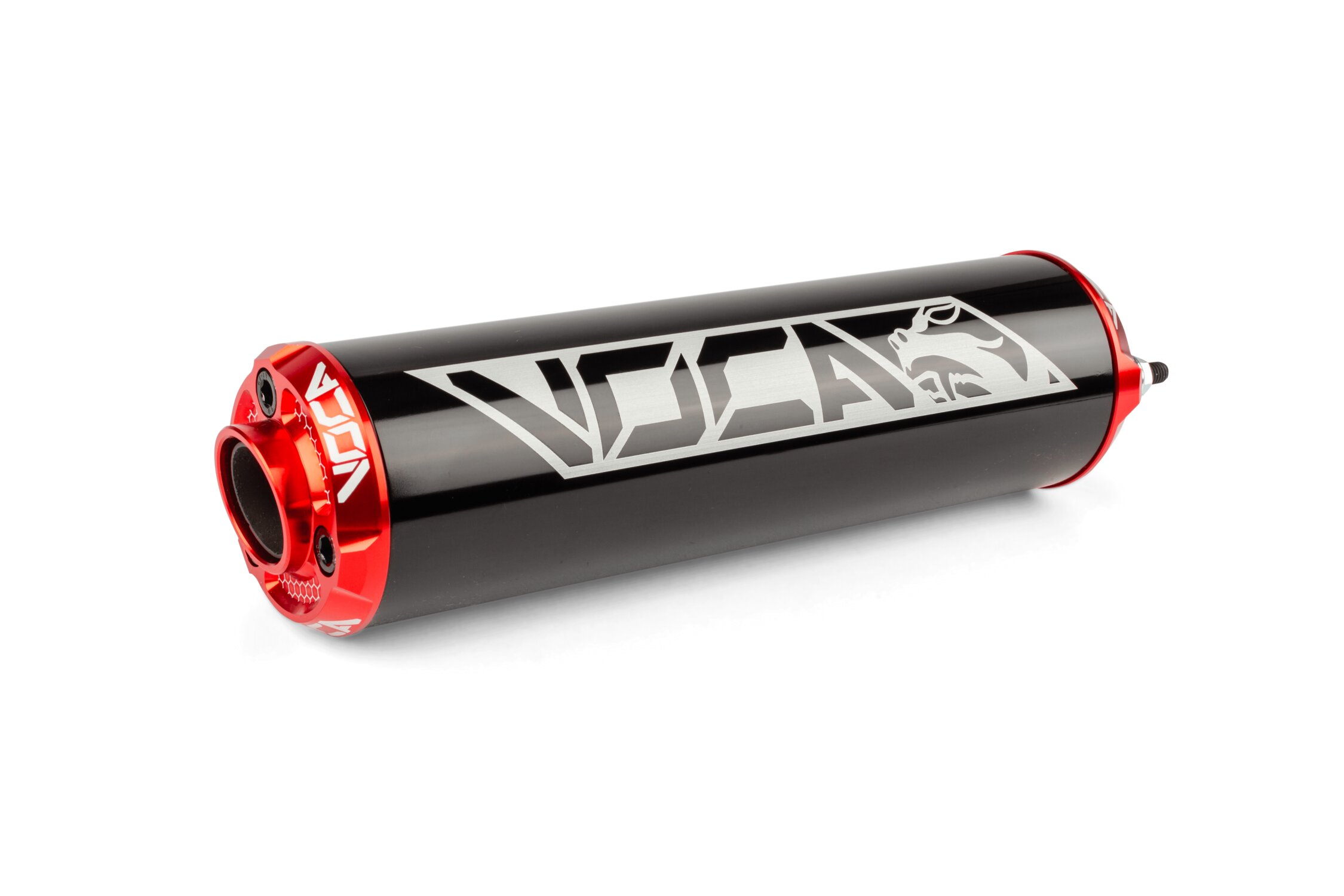 Image of Endschalldämpfer Voca Alu CNC schwarz / rot