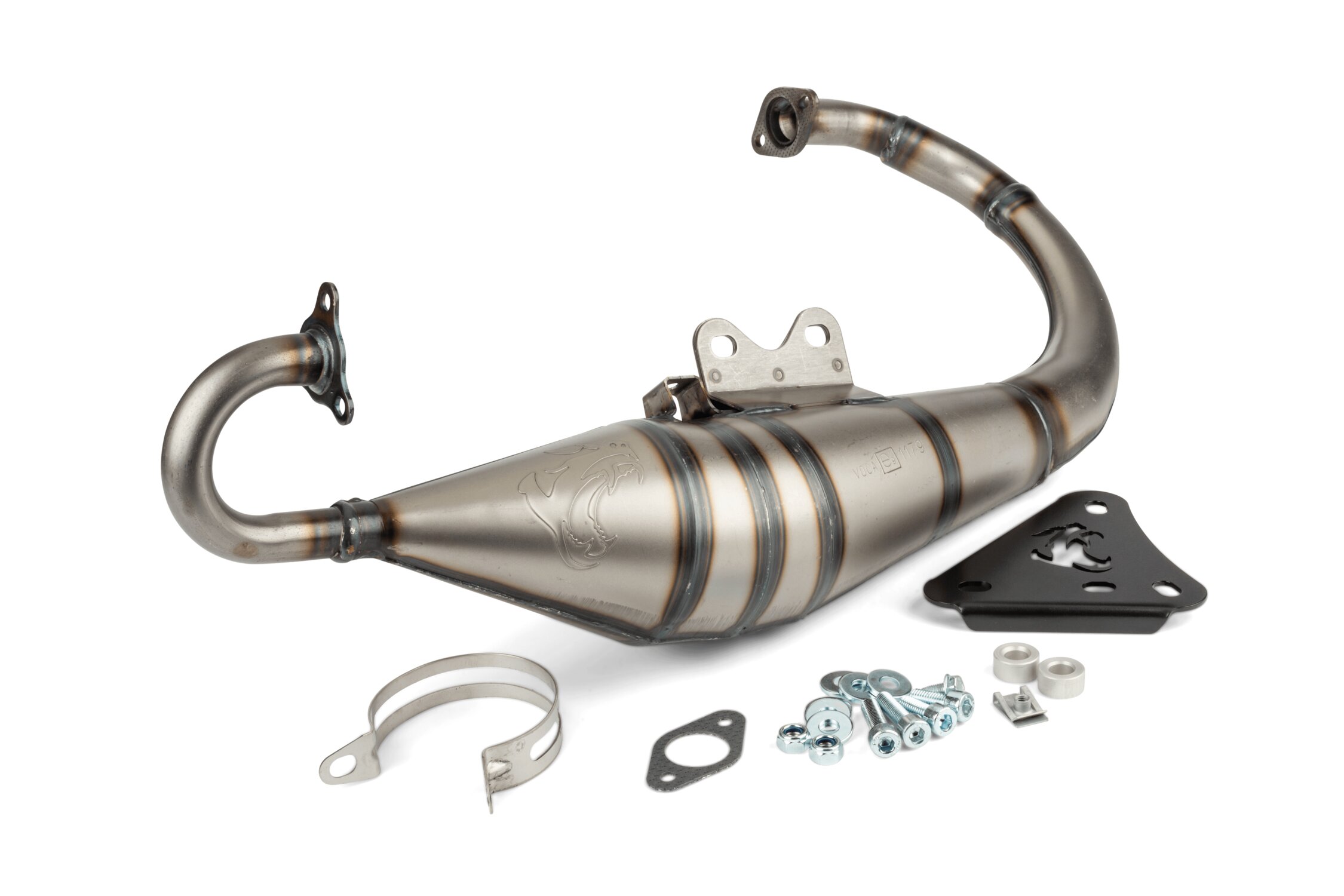 Image of Auspuff Voca Sabotage 50 - 70 Minarelli stehend