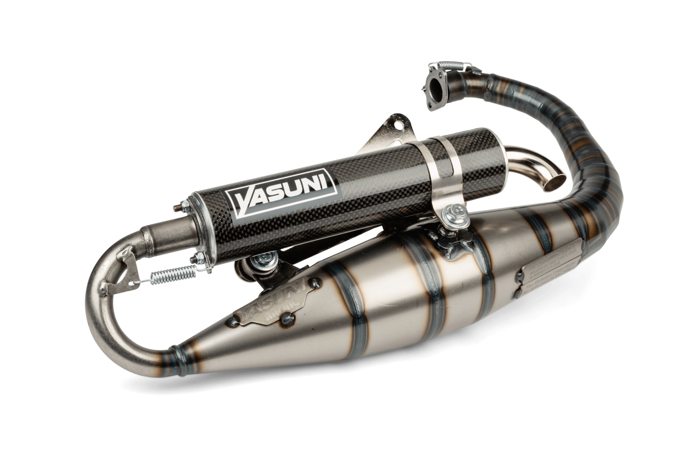 Image of Auspuff Yasuni Carrera 16 Black Edition Minarelli stehend Carbon
