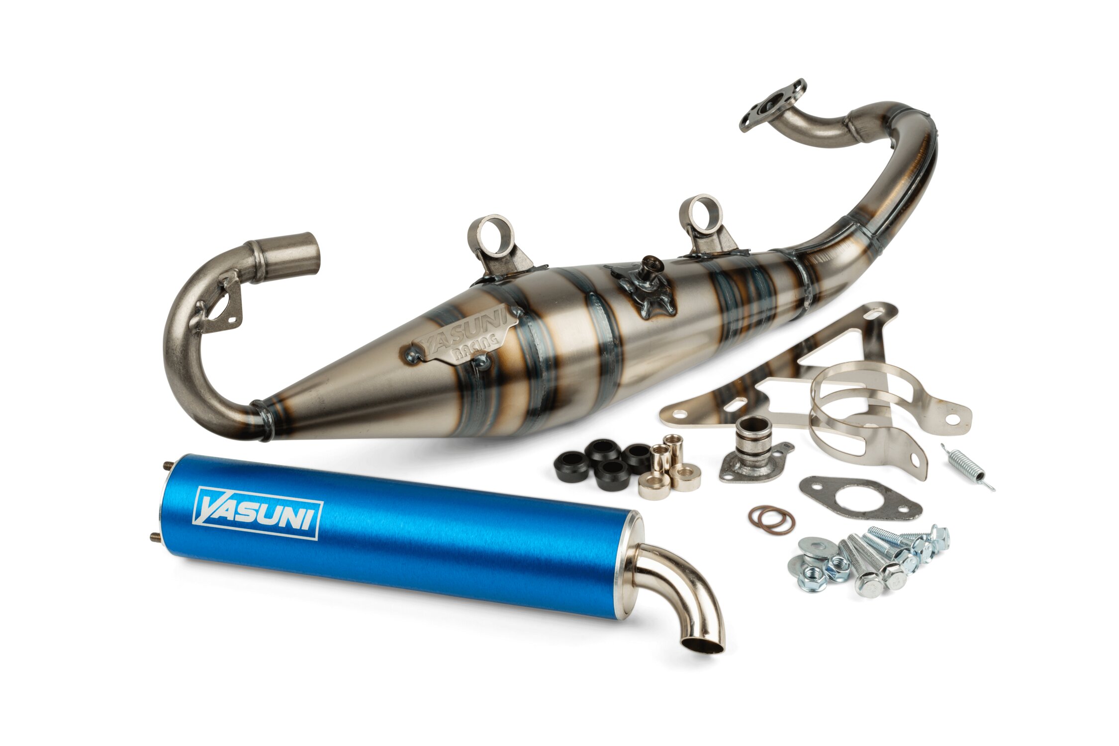 Image of Auspuff Yasuni R-Pro Peugeot liegend / Morini Blau
