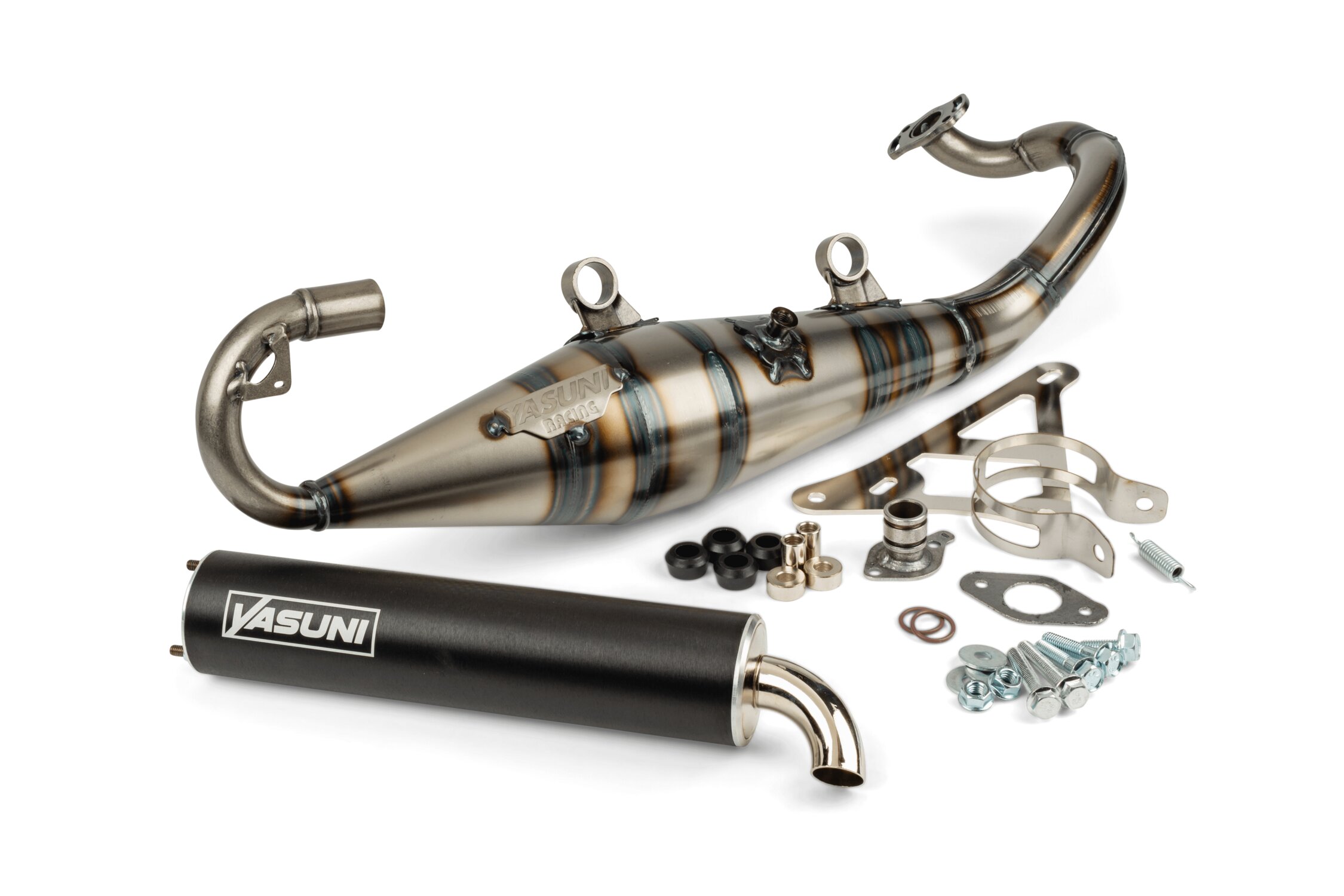 Image of Auspuff Yasuni R-Pro Peugeot liegend / Morini Schwarz