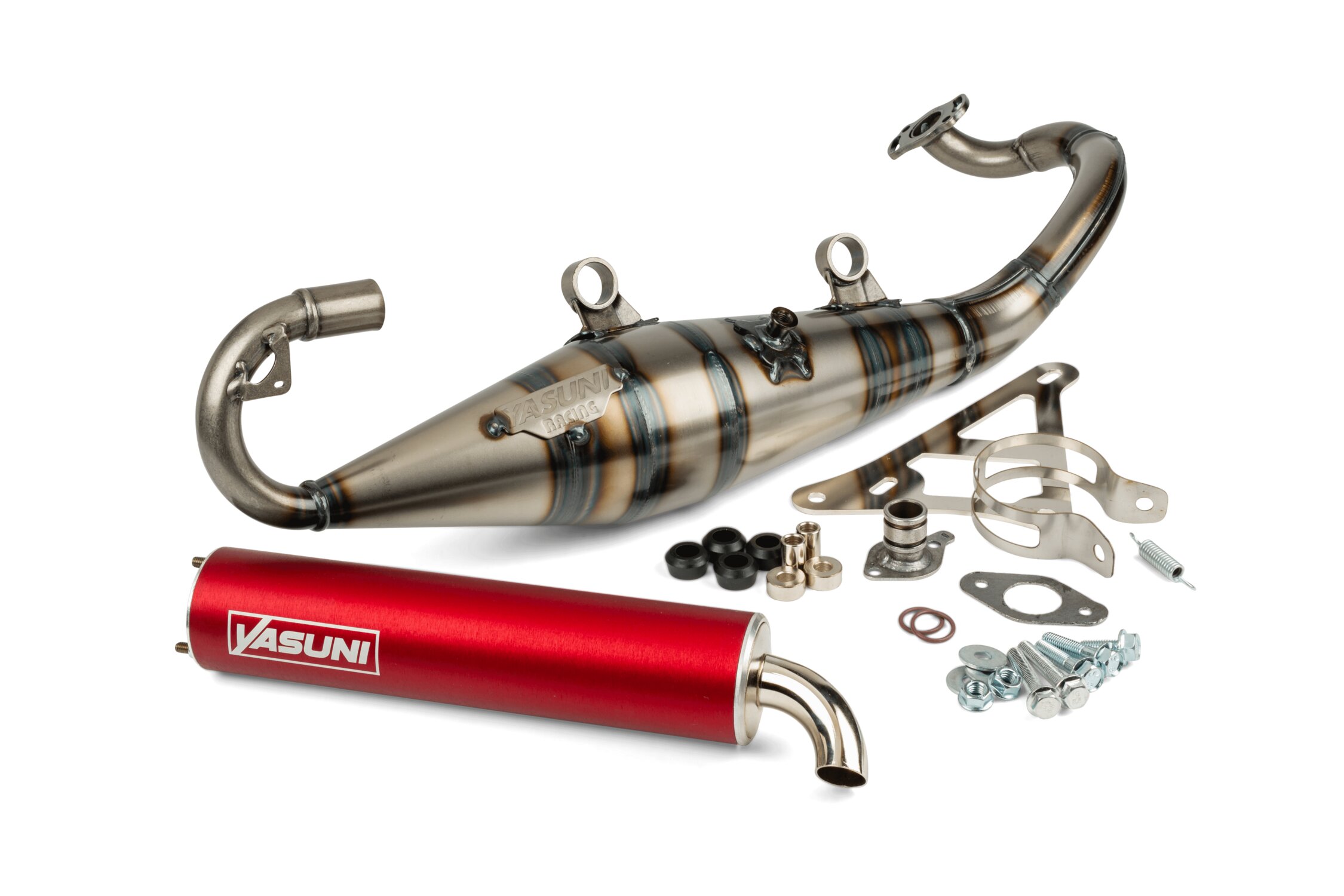 Image of Auspuff Yasuni R-Pro Peugeot liegend / Morini Rot