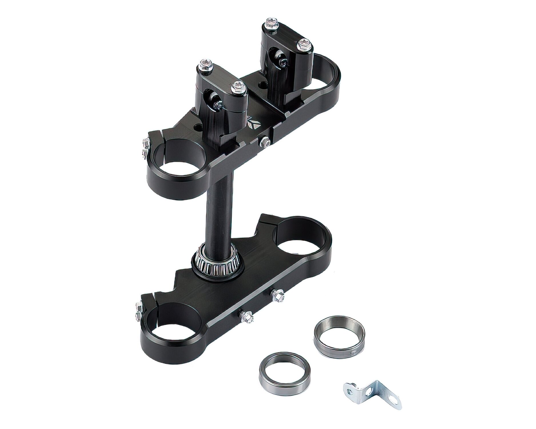 Image of Gabelbrücke 45/48mm + Lenkerklemmen 1 Schraube YCF Pitbike schwarz