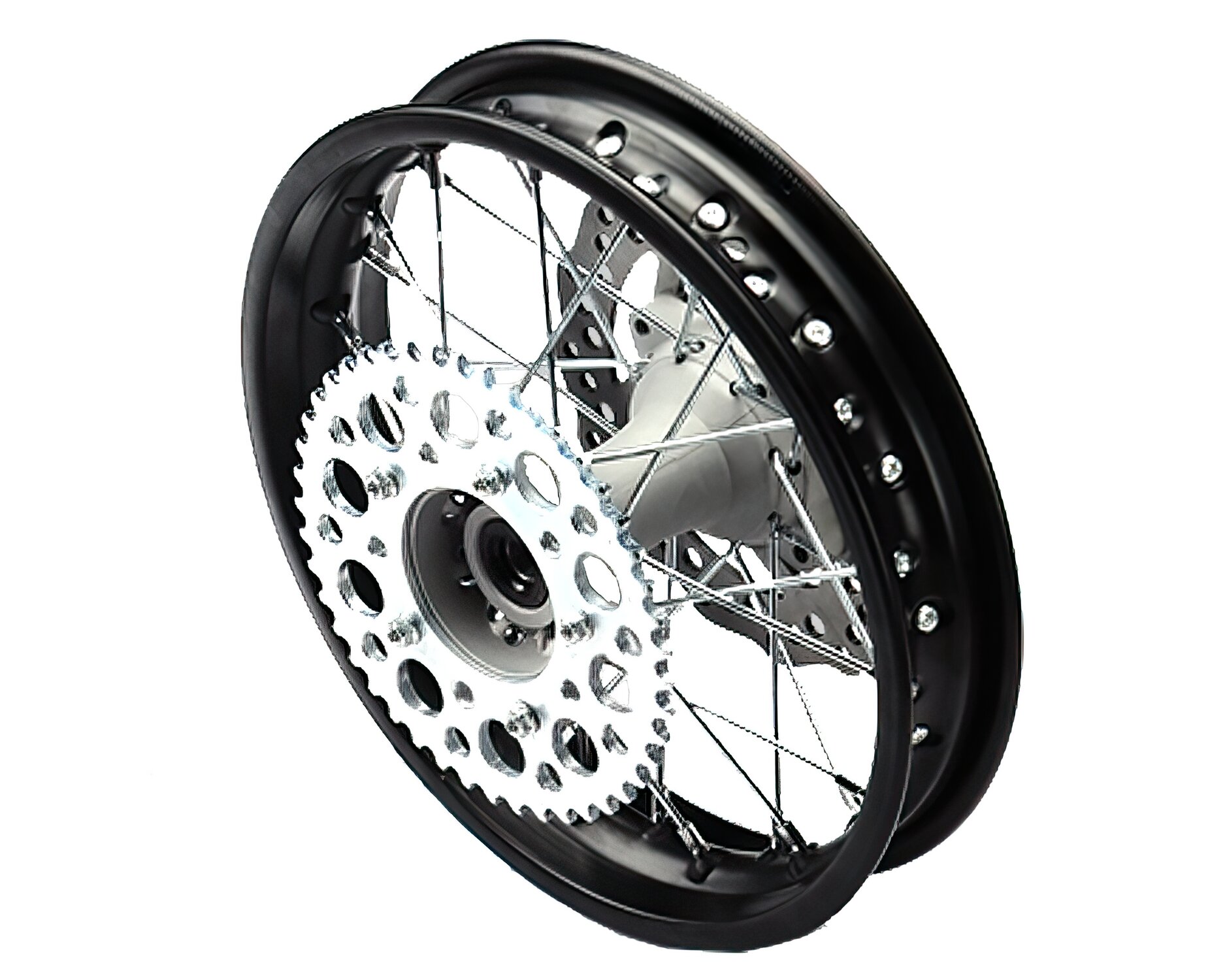 Image of Hinterrad 12" m. Bremsscheibe + Kettenrad 5 Löcher YCF Pitbike