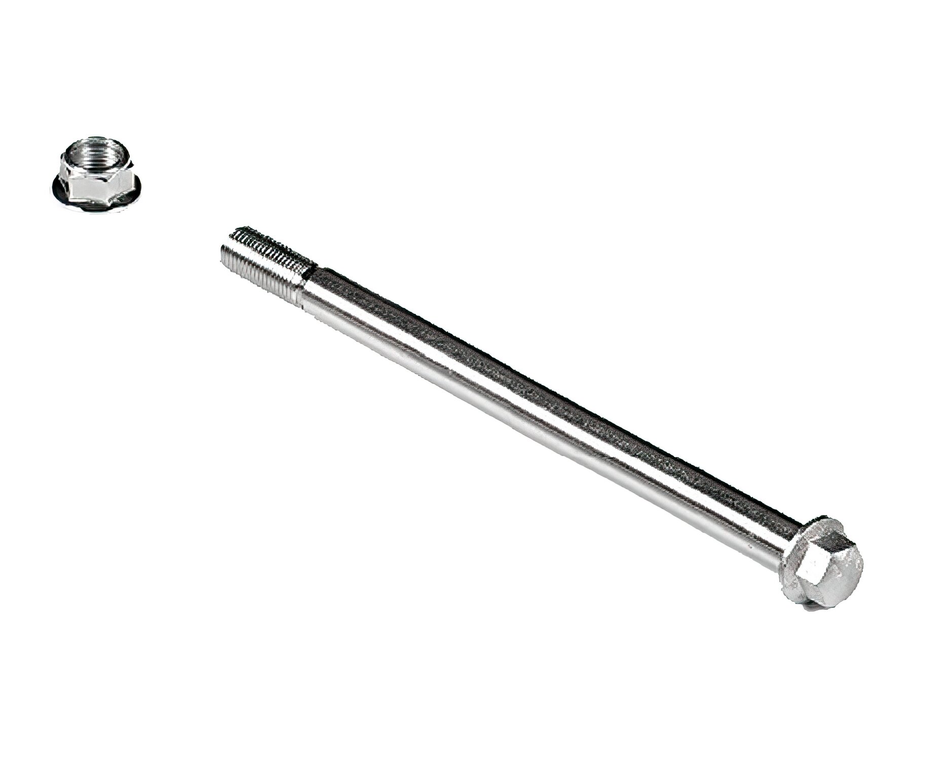 Image of Achse Hinterrad Stahlschwinge (M6) 215mm - M14 Pitbike
